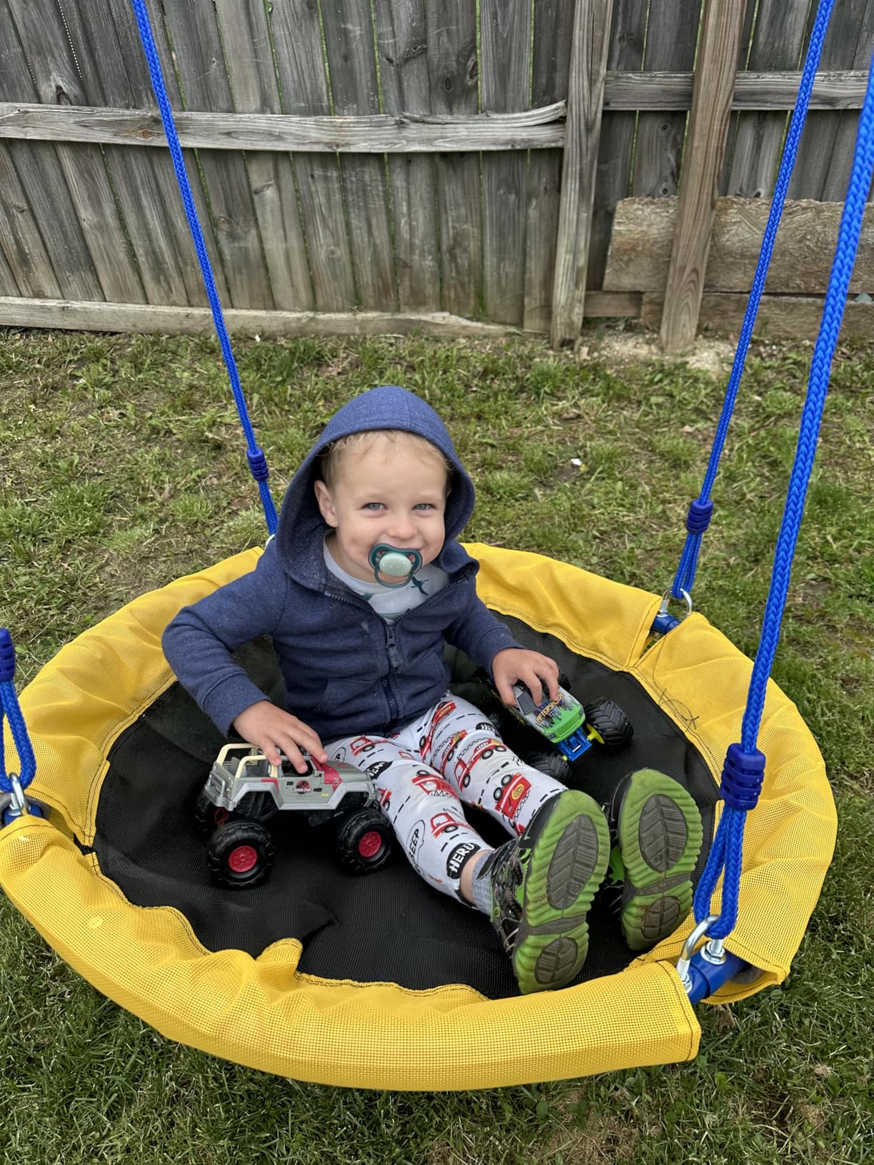 Sportspower My 1st Swing & Saucer Outdoor Playset for Backyard, Belt Swing & 32