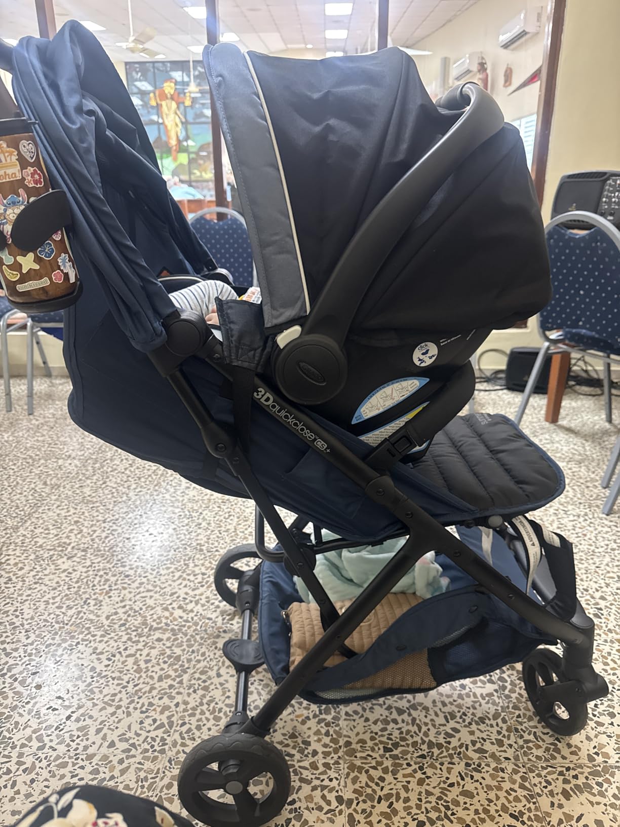 Ingenuity 3Dquickclose CS+ Compact Fold Stroller - Lightweight Stroller with Oversized Canopy, Extra-Large Storage and Compact Fold, Gray customer photo 2