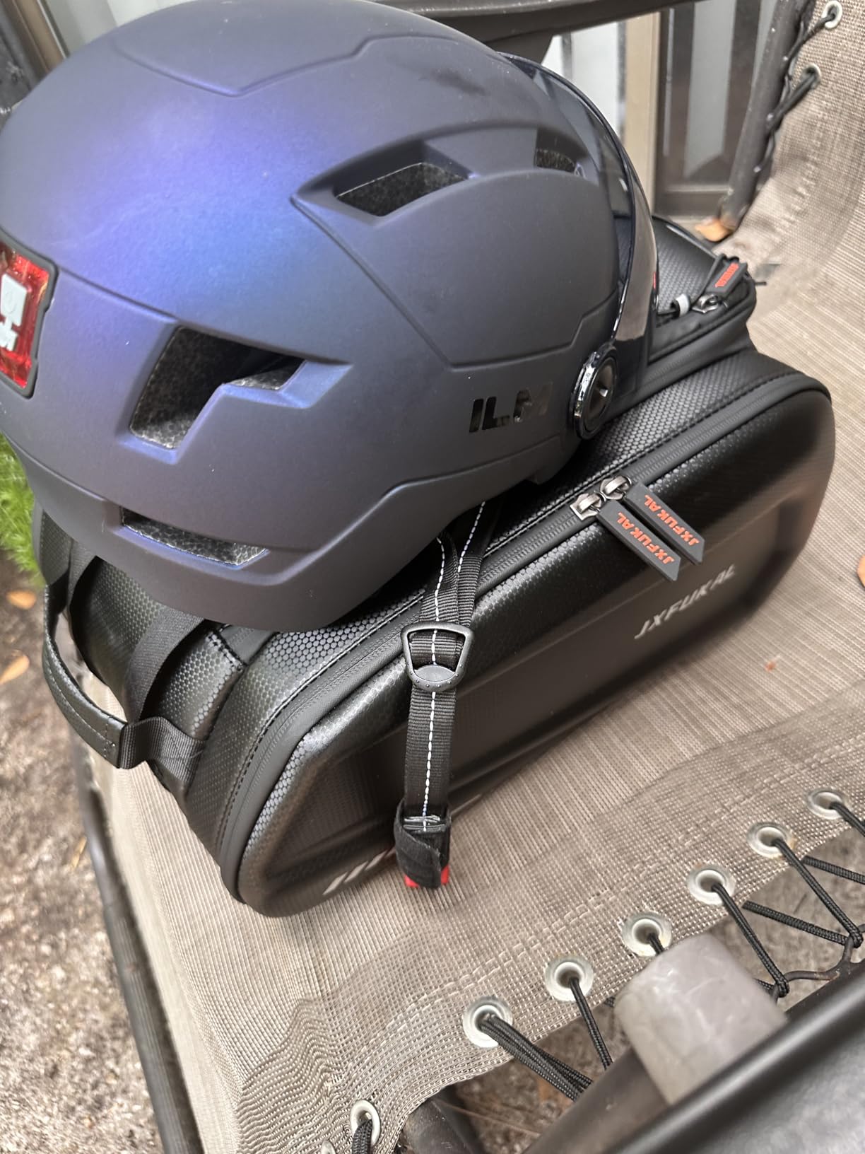 JXFUKAL Bike Bags for Bicycle Rear rack - 9.5L/17L/40L Hard Shell Waterproof Bike Ebike Trunk Pannier Saddle Seat Bag Carrier with Reflector, Rain Cover & Shoulder Strap customer photo 2