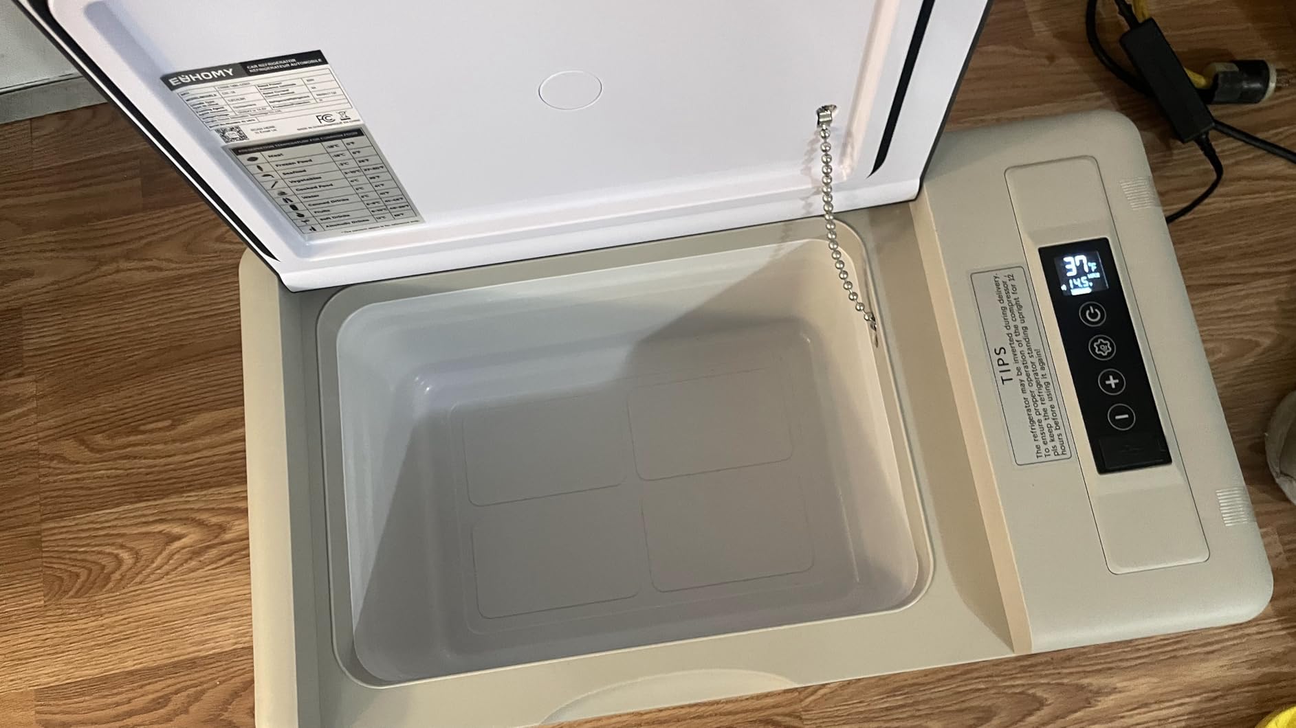 EUHOMY 12 Volt Refrigerator, 19QT(18L) Compressor Electric Cooler APP Control, Car Fridge -4℉~68℉, Portable Refrigerator 12/24V DC 100-240V AC, Portable Freezer for Camping, Travel, Boat customer photo 1