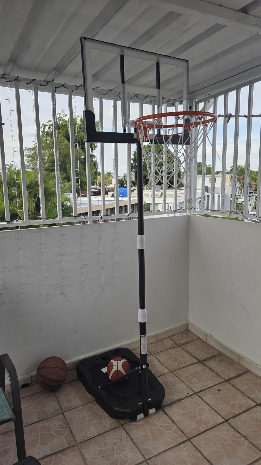 Seray Kids Basketball Hoop Outdoor [Patented 6s Safe-Adjust] 3.2-7.2FT, Indoor/Poolside/Mini Basketball Hoop for Kid/Toddler/Youth/Adult in Backyard/Driveway, Shatterproof Backboard and Enlarged Base customer photo 1