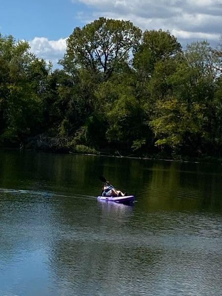 Brooklyn 8.0 Foldable Pedal Fishing Kayak by BKC, Compact Sit-on-Top Single Kayak with Pedal Drive, Sturdy Aluminum Seat, Rudder Steering, Storage customer photo 1