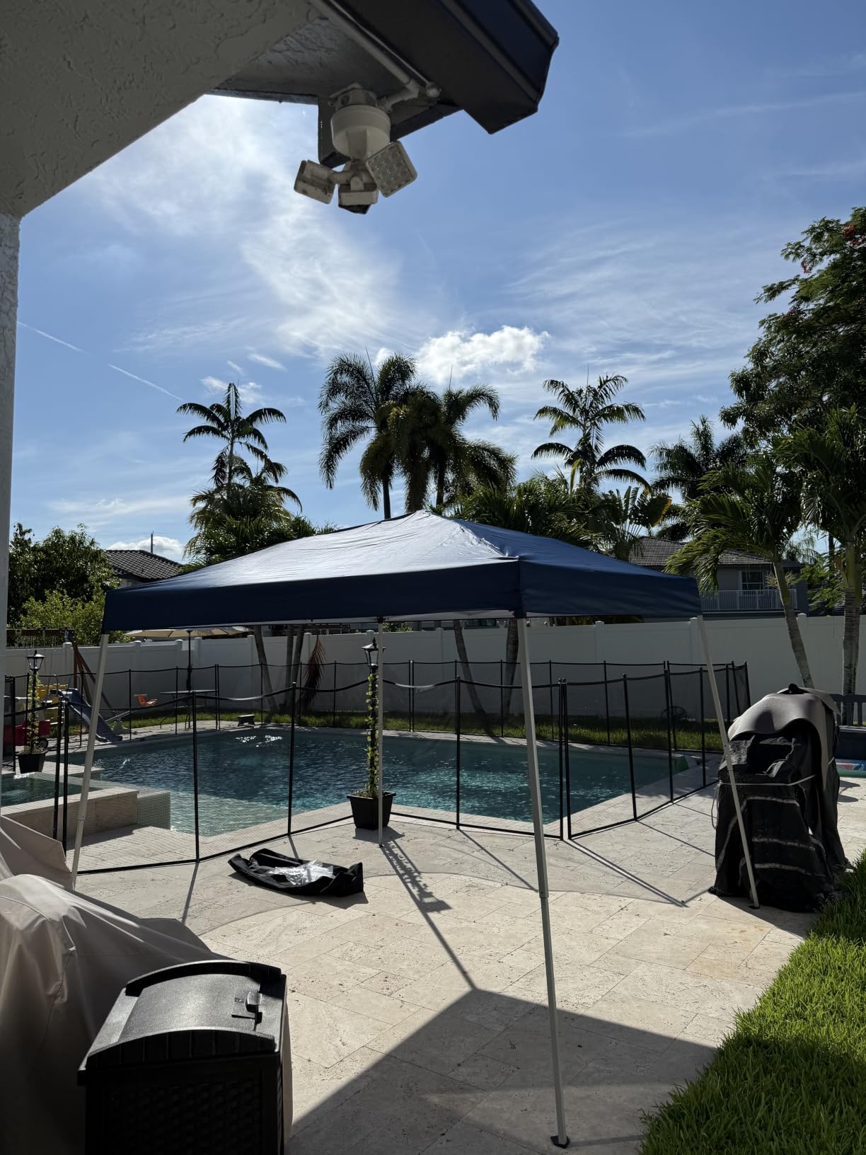 Pop-up Canopy Tent, 10x10 Foot, Slant Legs with Carrying Bag, Gazebo Shelter for Patio Deck Garden and Beach, 8x8 Foot Cover Included, Blue customer photo 2