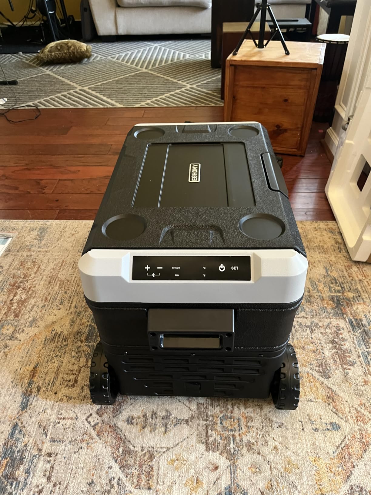 EUHOMY 37QT 12 Volt Refrigerator, -4℉~68℉ Portable Freezer, for Car | No Ice Needed, 12V&100-240V,Wheels&Basket Fast Cooling, ECO/MAX Modes, 3-Level Battery Protection, Home&Outdoor Use,Low Noise customer photo 2