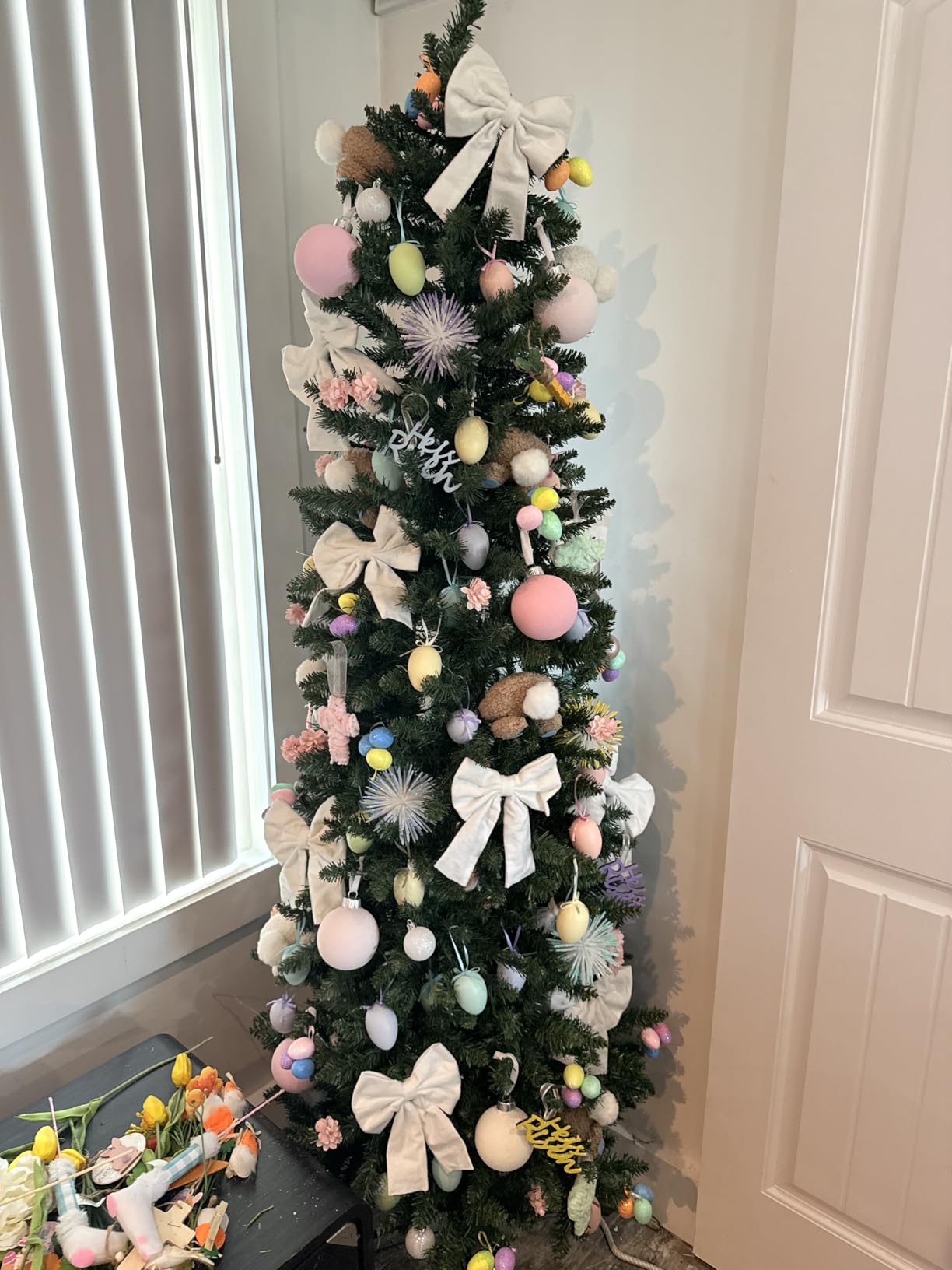 Best Choice Products Prelit Pencil Christmas Tree, 6ft Premium Artificial Tree, Realistic Lighted Spruce Holiday Decor w/Warm White Lights, Base customer photo 2