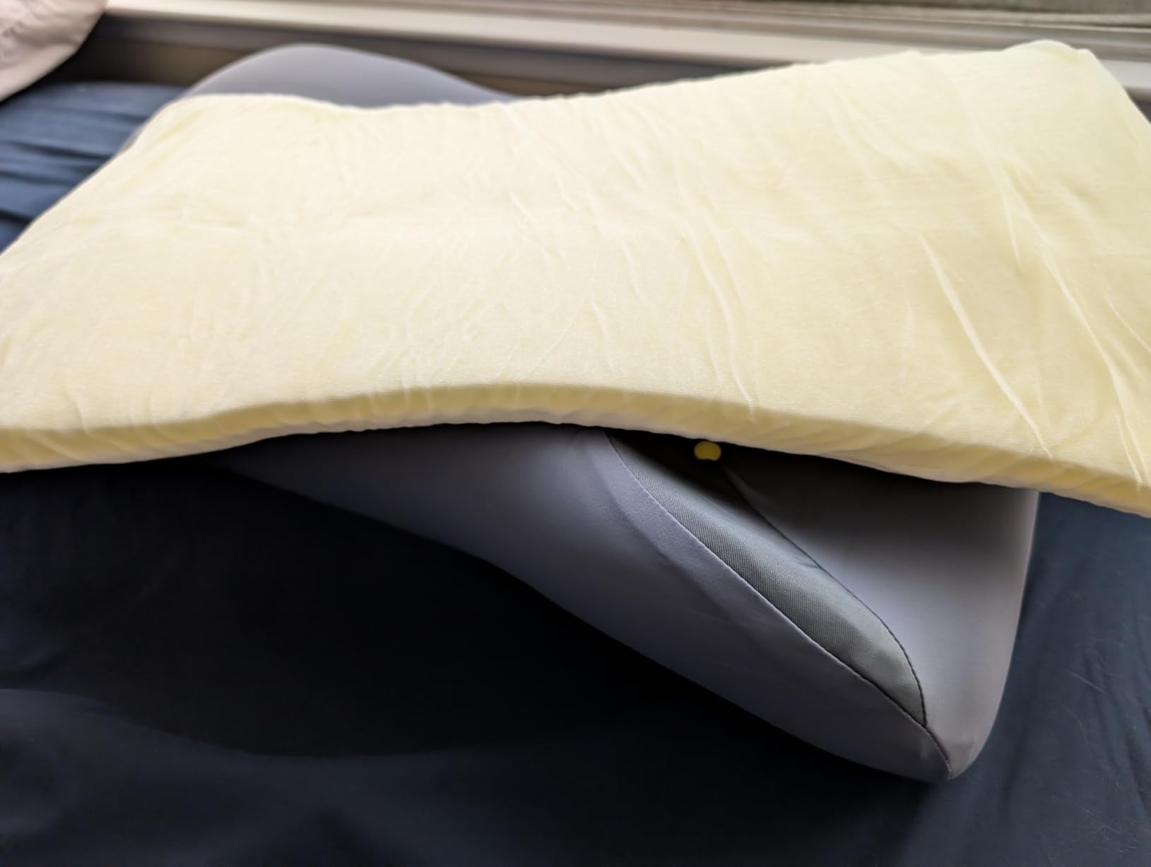 Adjustable CPAP Pillow for Side & Back Sleepers - Reduce Mask Air Leaks & Pressure, Cervical Memory Foam Neck Support with 2cm Removable Insert, Cooling Washable Cover - Fits Full Face & Nasal Masks customer photo 2