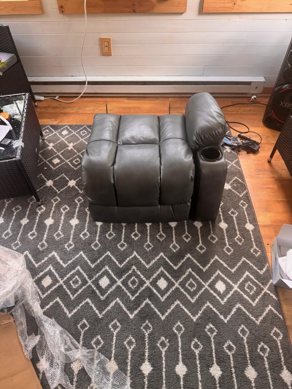 PARKOL Power Lift Recliner Chair for Elderly & Seniors, Breathable Leather Electric Recliner with Vibration Massage & Lumbar Heating, Silent Motor w/USB/Cup Holders, Tool-Free Easy Assembly, Brown customer photo 2