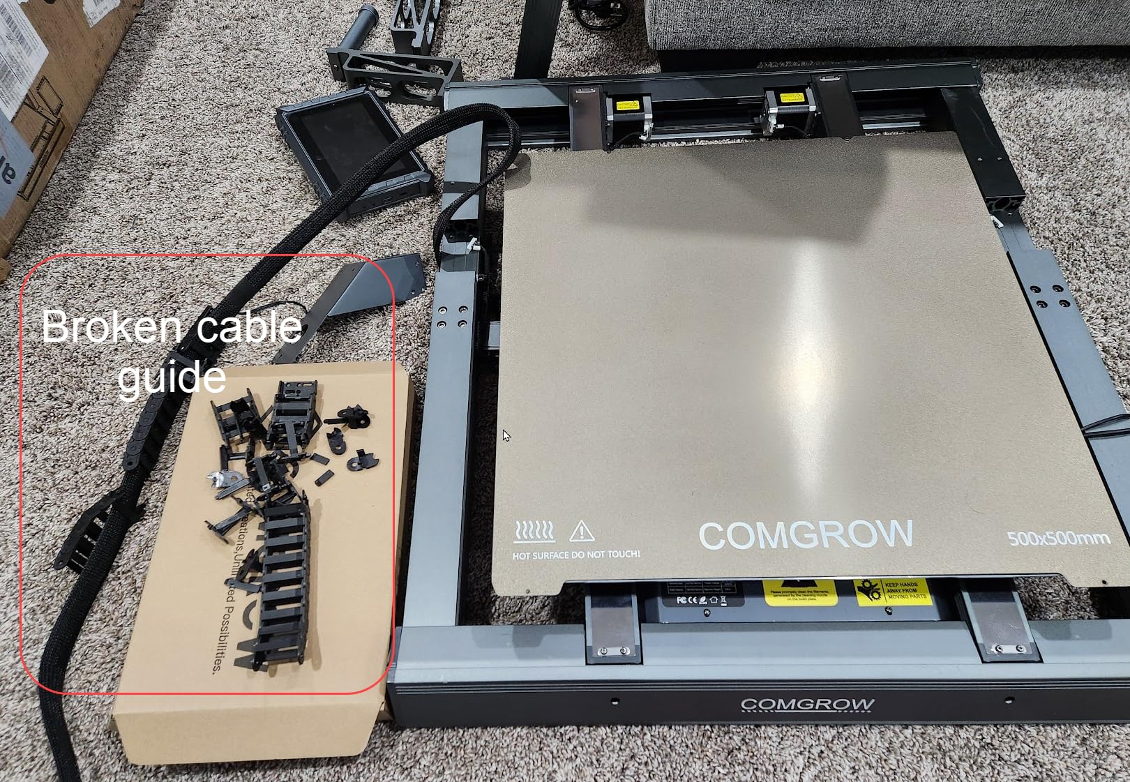 Sovol T500 3D Printer Max Speed up to 500mm/s, Upgraded with 7'' Klipper Touch Screen 300C High Temp Hotend 95% Pre-Assembly 49-Point Auto Leveling 19.68 * 19.68 * 19.68in customer photo 2
