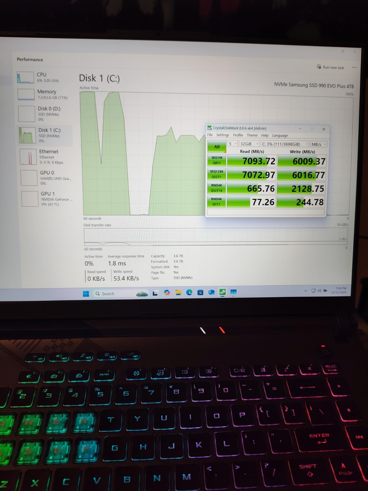 ROG Strix G16 Gaming Laptop, 165Hz Display, NVIDIA GeForce RTX 4060, Intel Core i7-13650HX, 16GB DDR5, 1TB PCIe Gen4 SSD, Wi-Fi 6E, Windows 11, G614JV-AS74 customer photo 2