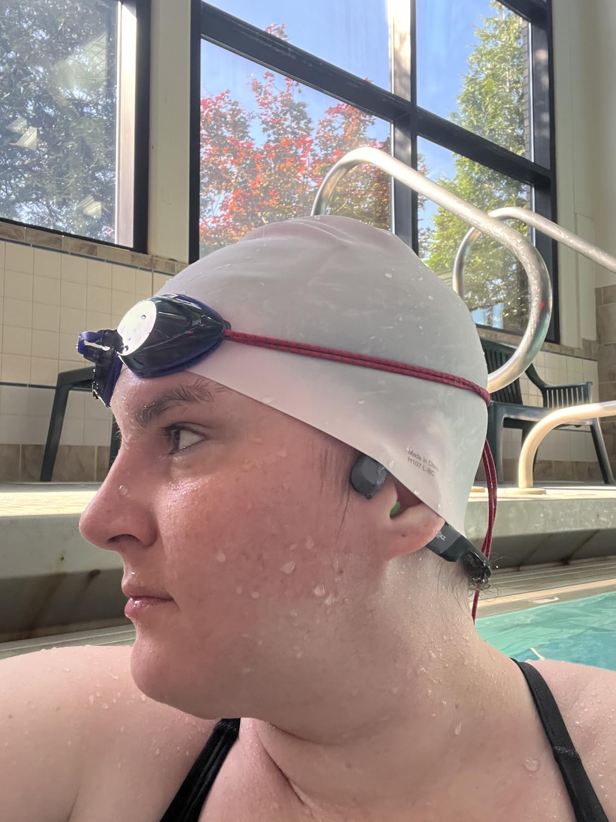 SHOKZ OpenSwim Pro Open-Ear MP3 Headphones, Grey, IP68 Waterproof, 32GB MP3 customer photo 1