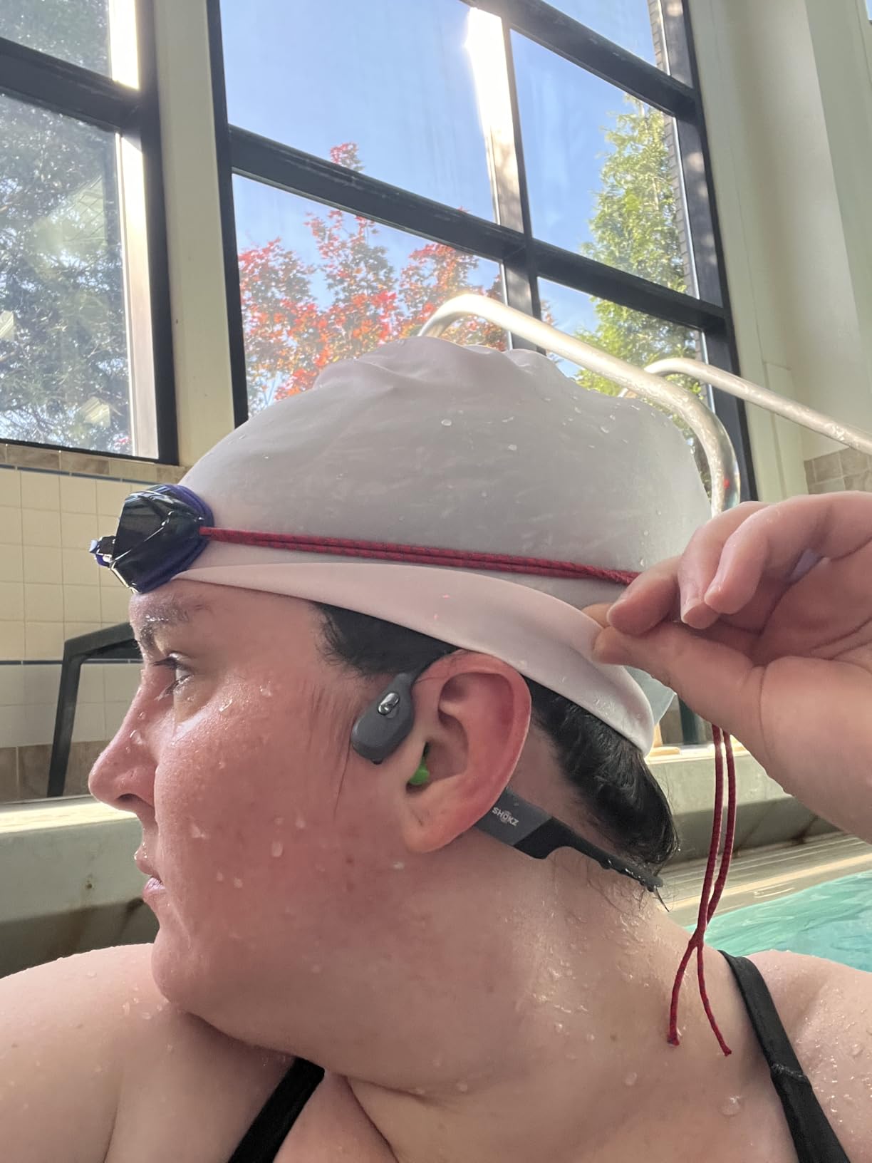 SHOKZ OpenSwim Pro Open-Ear MP3 Headphones, Grey, IP68 Waterproof, 32GB MP3 customer photo 2