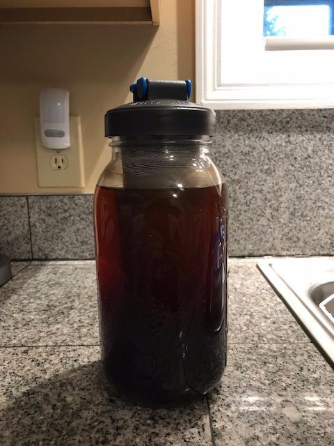 County Line Kitchen 64 oz Glass Cold Brew Coffee Maker with Leak-Proof Lid, Wide Mouth Mason Jar - Iced Coffee and Tea Pitcher - Black customer photo 1