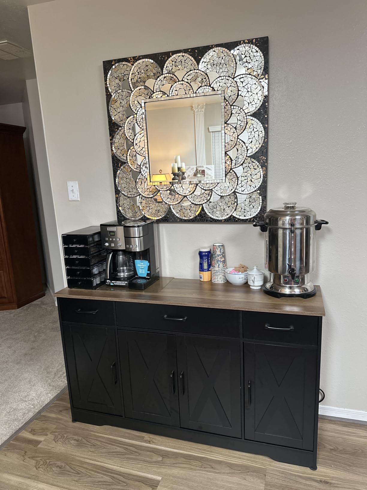 HOSTACK Buffet Cabinet with Drawers, 55