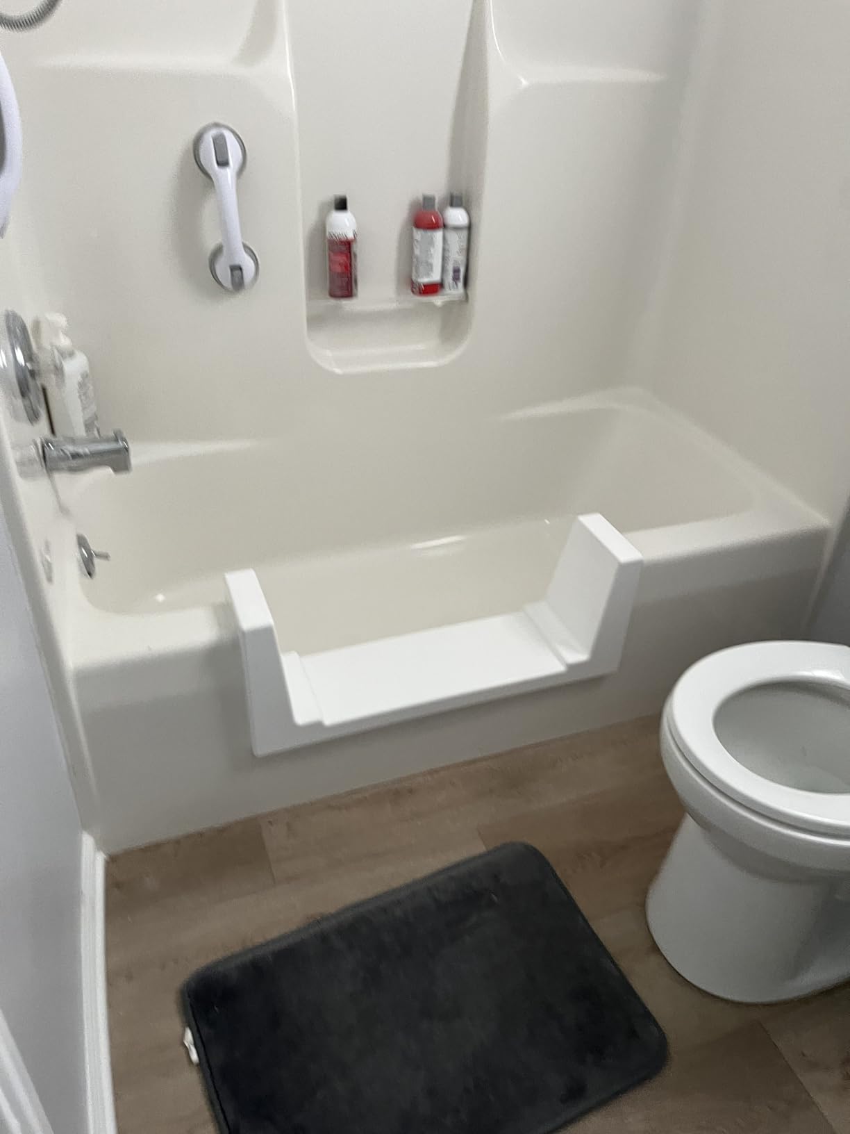 Walk-Thru Insert Accessibility Kit - Bath to Shower Conversion, White (Wide) customer photo 1
