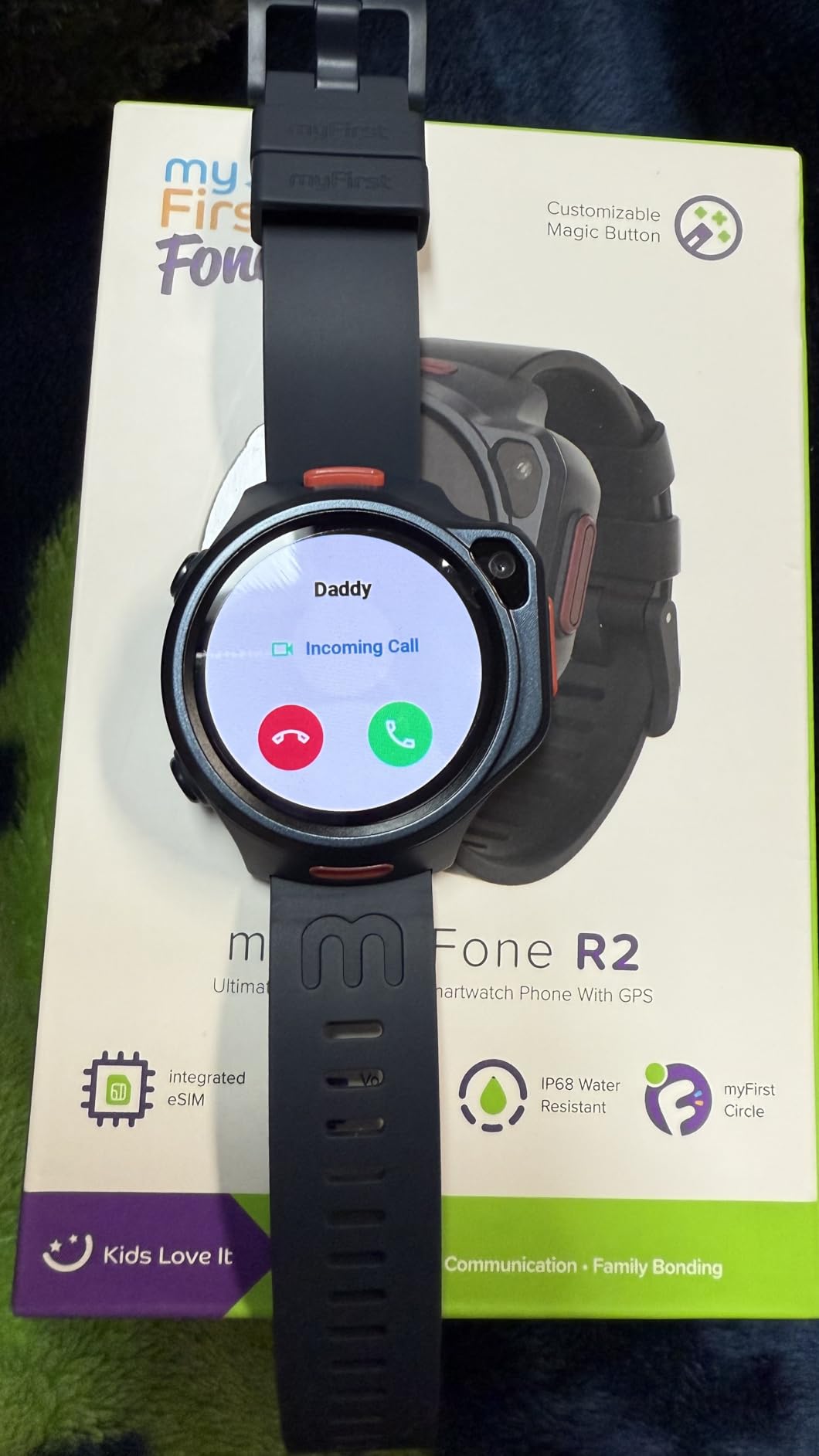 myFirst Kids Smart Watch 4G LTE with GPS Tracker & Video Calling, R2 eSIM Phone Watch for Boys Girls Ages 5-12, SOS Smartwatch with Parental Control, Birthday Gift with 1.3