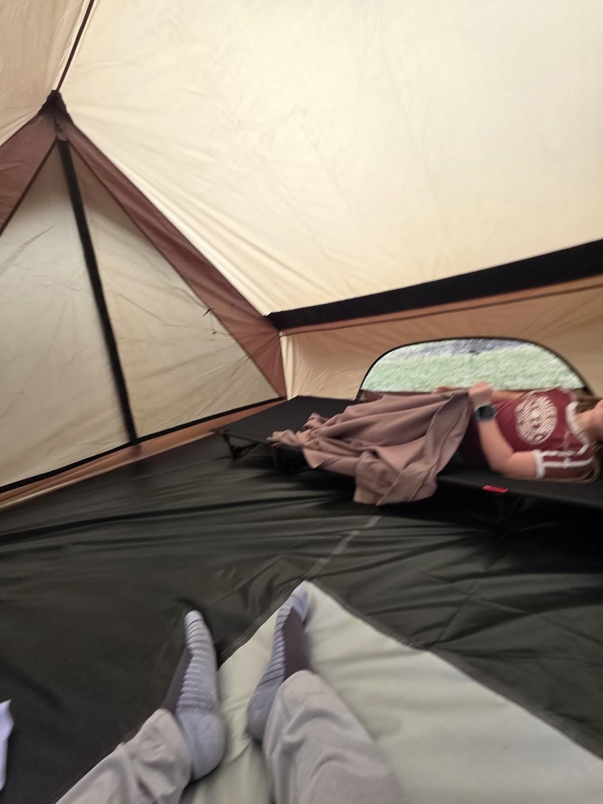POMOLY Camping Hot Tent Cabin Tent, Chalet 70 Series Portable Wall Tents with Stove Jack for 2-3 Person customer photo 1