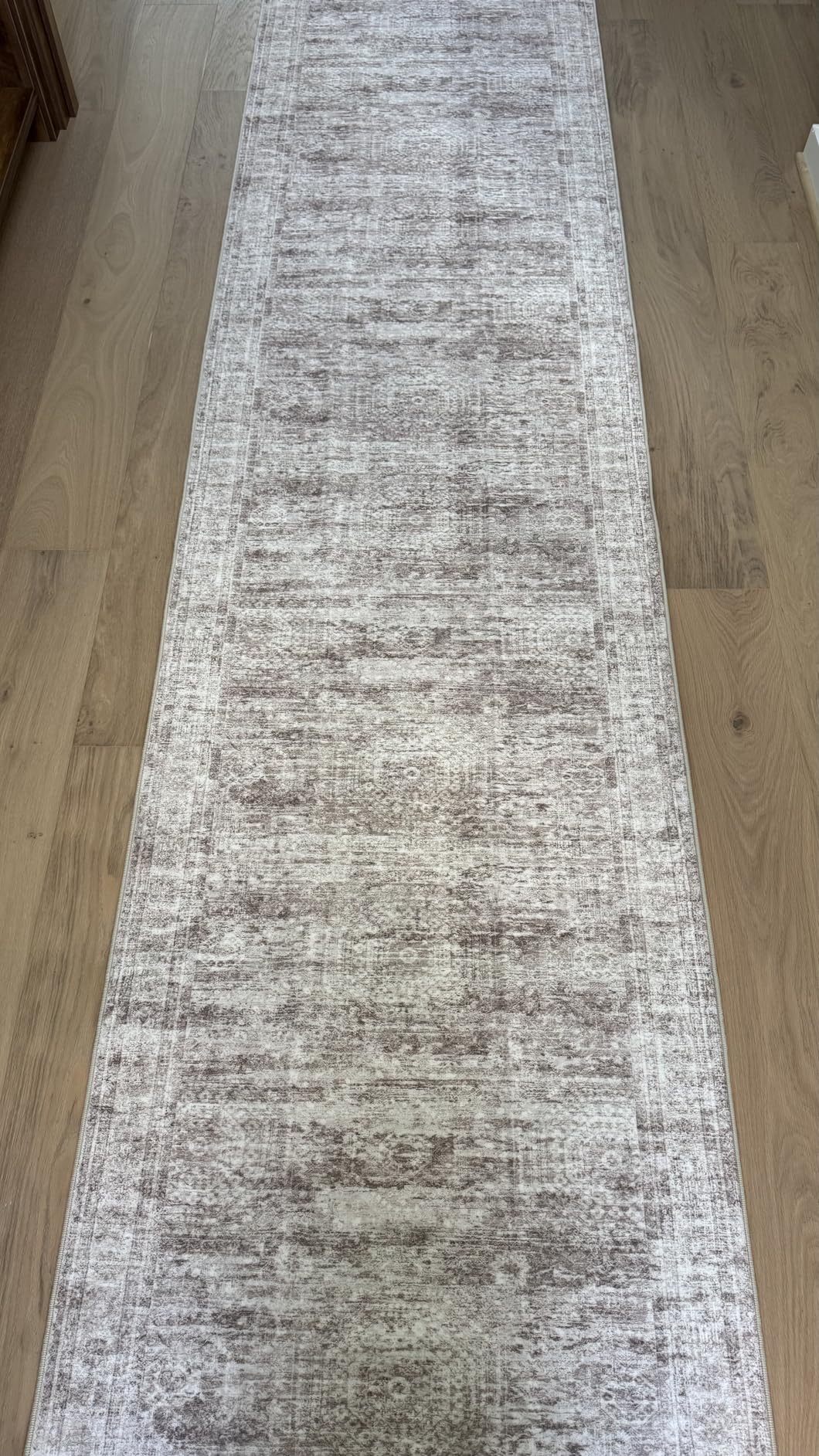 Soalmost Washable Area Rug 8x10 Large Soft Beige Rugs for Living Room | Vintage Non-Slip Carpet for Dining Bedroom, Stain Resistant Low Pile Foldable Lightweight Floor Mat Under Table Home Decor customer photo 1