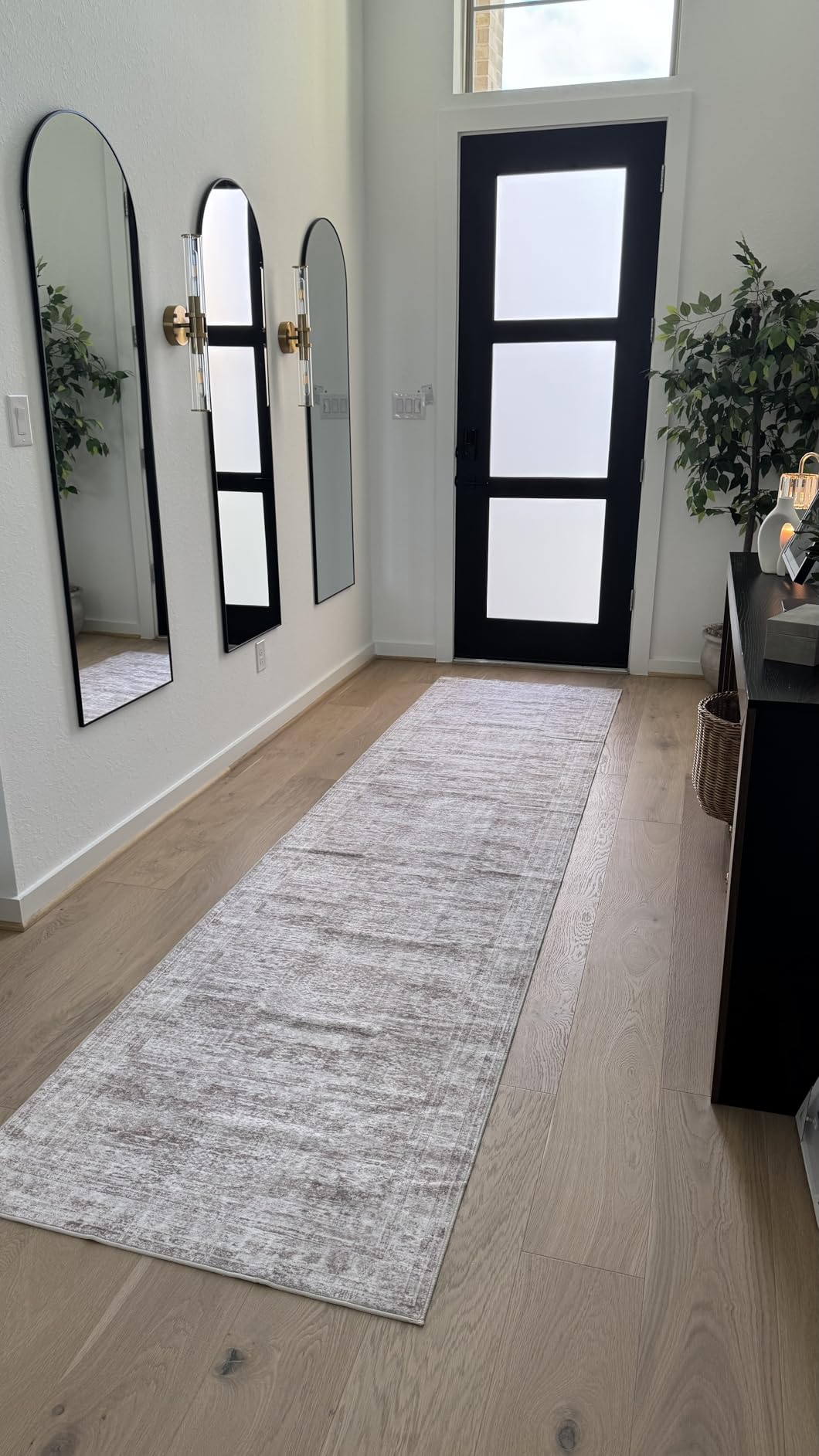 Soalmost Washable Area Rug 8x10 Large Soft Beige Rugs for Living Room | Vintage Non-Slip Carpet for Dining Bedroom, Stain Resistant Low Pile Foldable Lightweight Floor Mat Under Table Home Decor customer photo 2