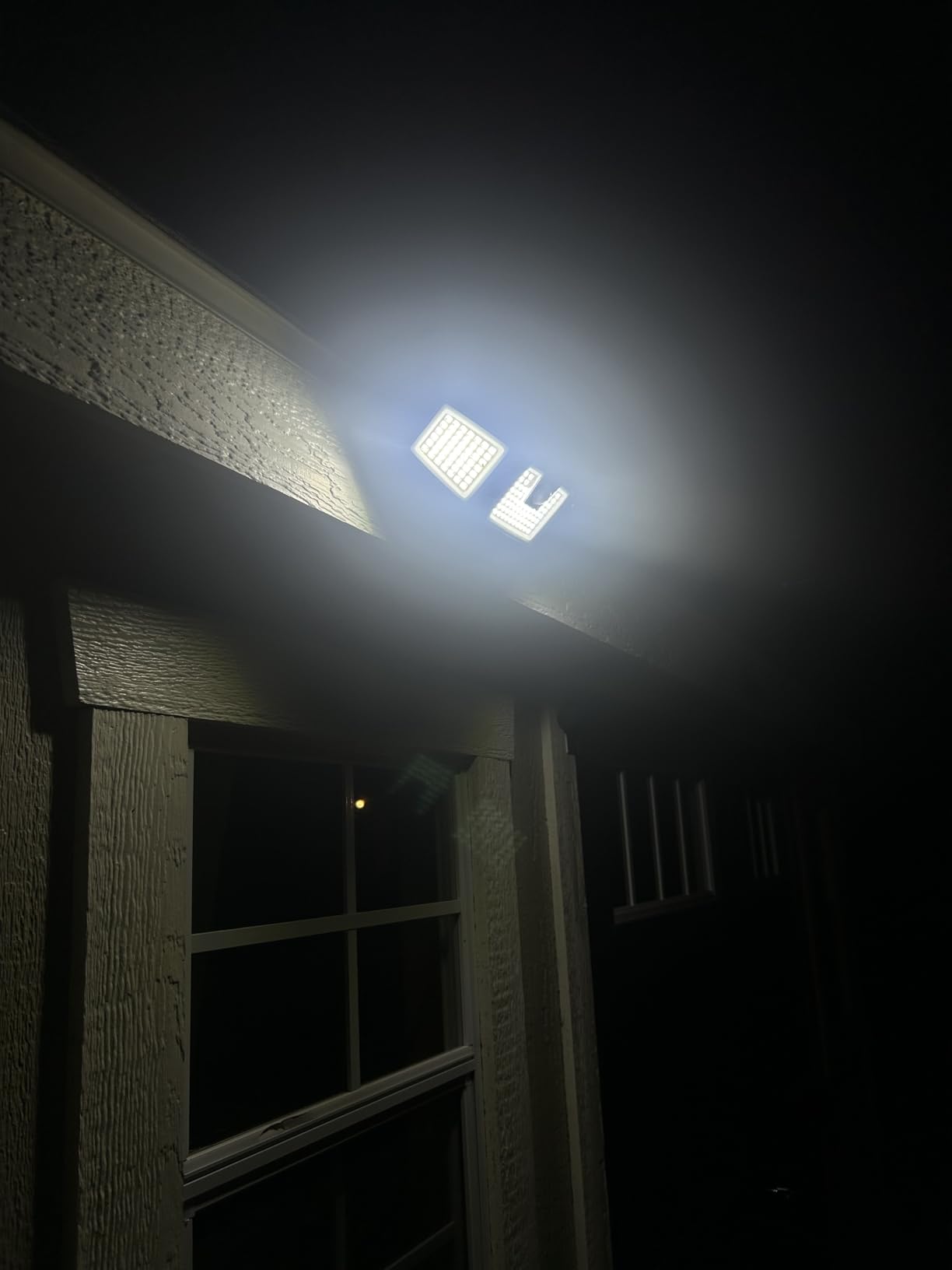 INCX Solar Lights Outdoor Waterproof, 3000 LM 156 LED Motion Sensor Outdoor Lights, 3 Heads Solar Powered Security Flood Light Motion Detected Spotlight for Patio Garage Yard Entryways (2 Pack) customer photo 1