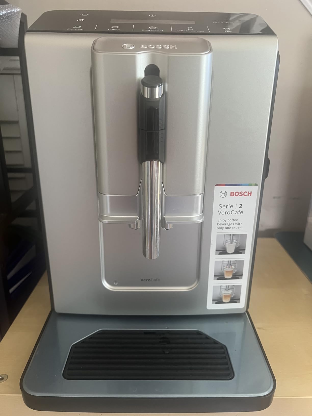 Bosch Fully Automatic Coffee and Espresso Machine - One-Touch Drinks, Barista Style, Double Cup Super Coffee Maker - Large Bean Capacity - Easy Clean, Maintenance - Silver- TIU20307 customer photo 1