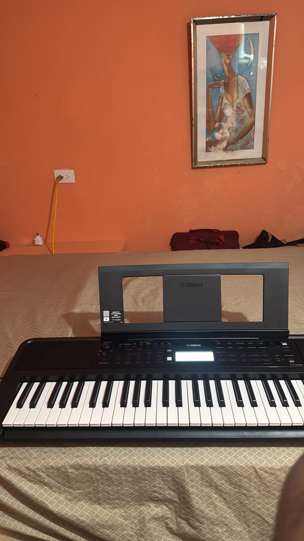 Yamaha 61 Touch Sensitive Keys Portable Keyboard for Beginners with Music Rest, Power Adapter PSR-E383 customer photo 2