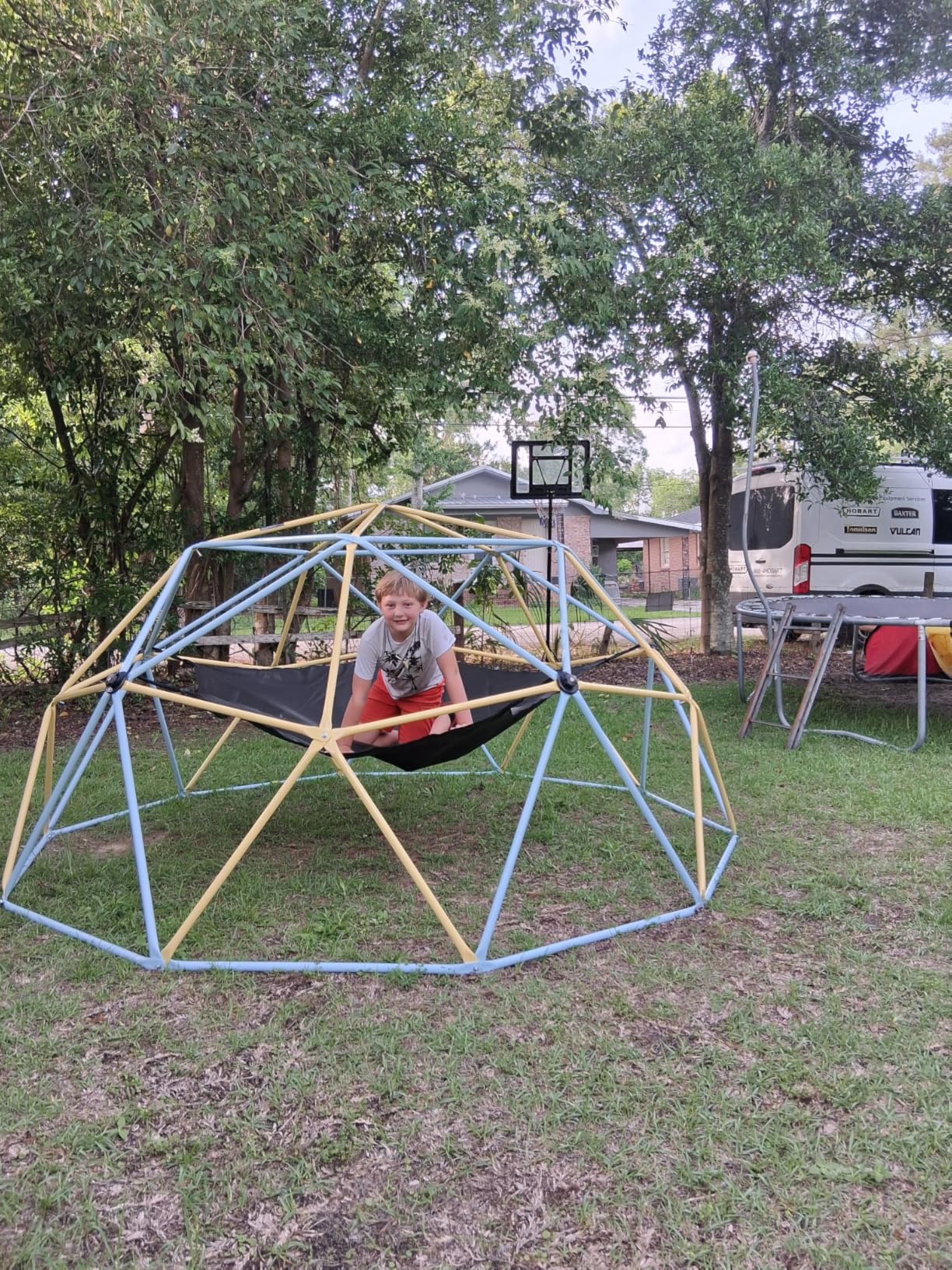 VEVOR Climbing Dome, 10FT Geometric Dome Climber with Hammock and Swing, Jungle Gym Supports 750LBS and Easy Assembly for Kids 3 to 10 Years Old customer photo 1