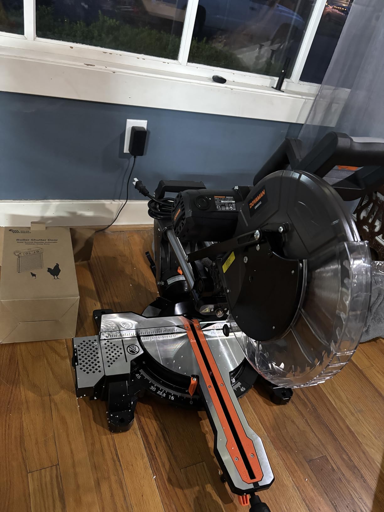 DOVAMAN 12-Inch Dual-Bevel Sliding Compound Miter Saw, 15-Amp customer photo 1
