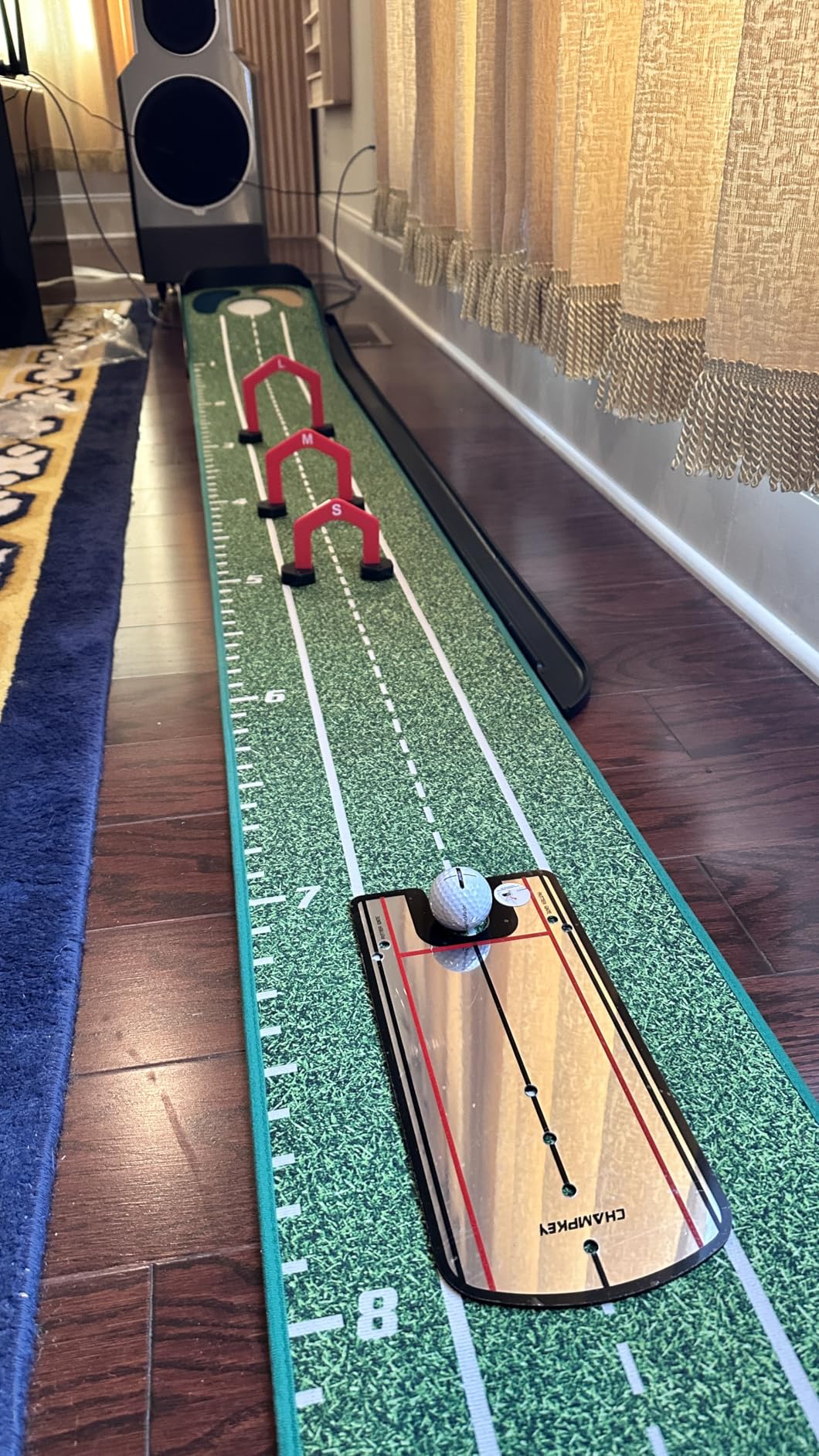 CHAMPKEY Professional Hazard Golf Putting Green with Putting Gates and Putting Mirror customer photo 2