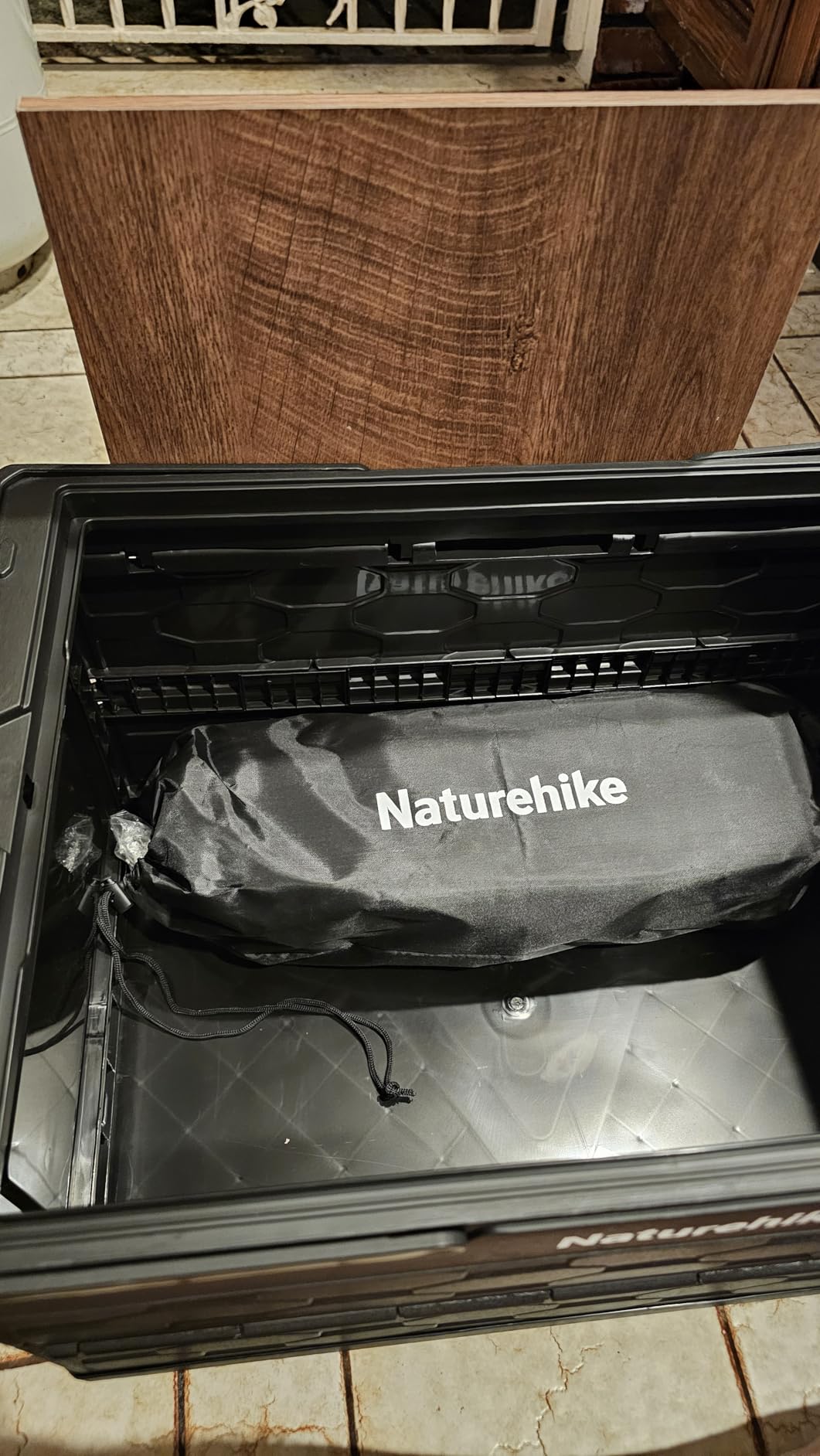 Naturehike Lispace Camping Table with Storage Box, 50L Collapsible Trunk Organizer with Lid, Folding Storage Bin for Camping Picnic Home customer photo 2