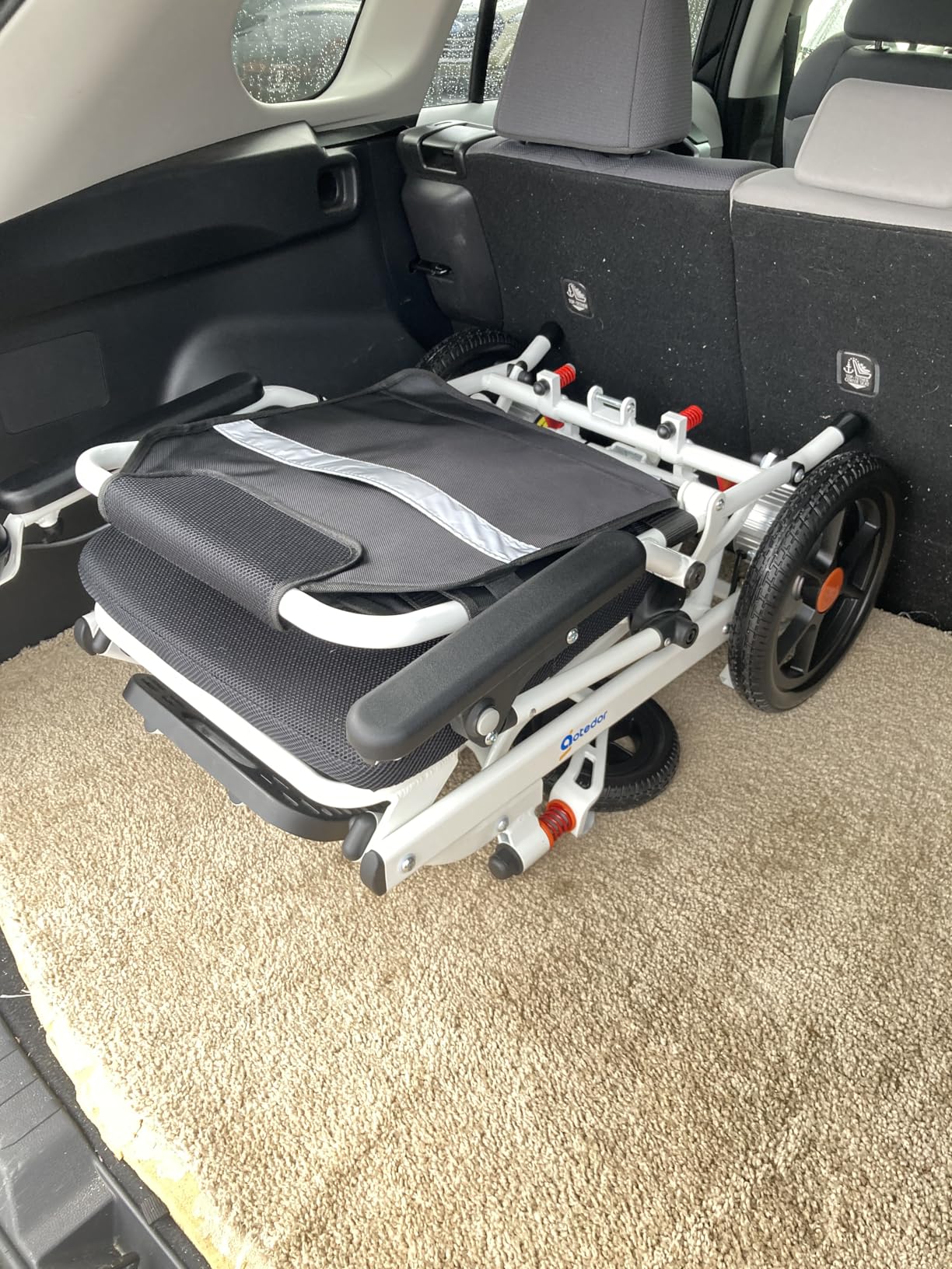 Aotedor Electric Wheelchairs for Adults, 22 Miles Long Travel Range with 2 Lithium Batteries All Terrain Power Wheelchair, Ultra Lightweight 39Lbs Folding Compact Motorized Wheelchair, Airline Approved customer photo 2