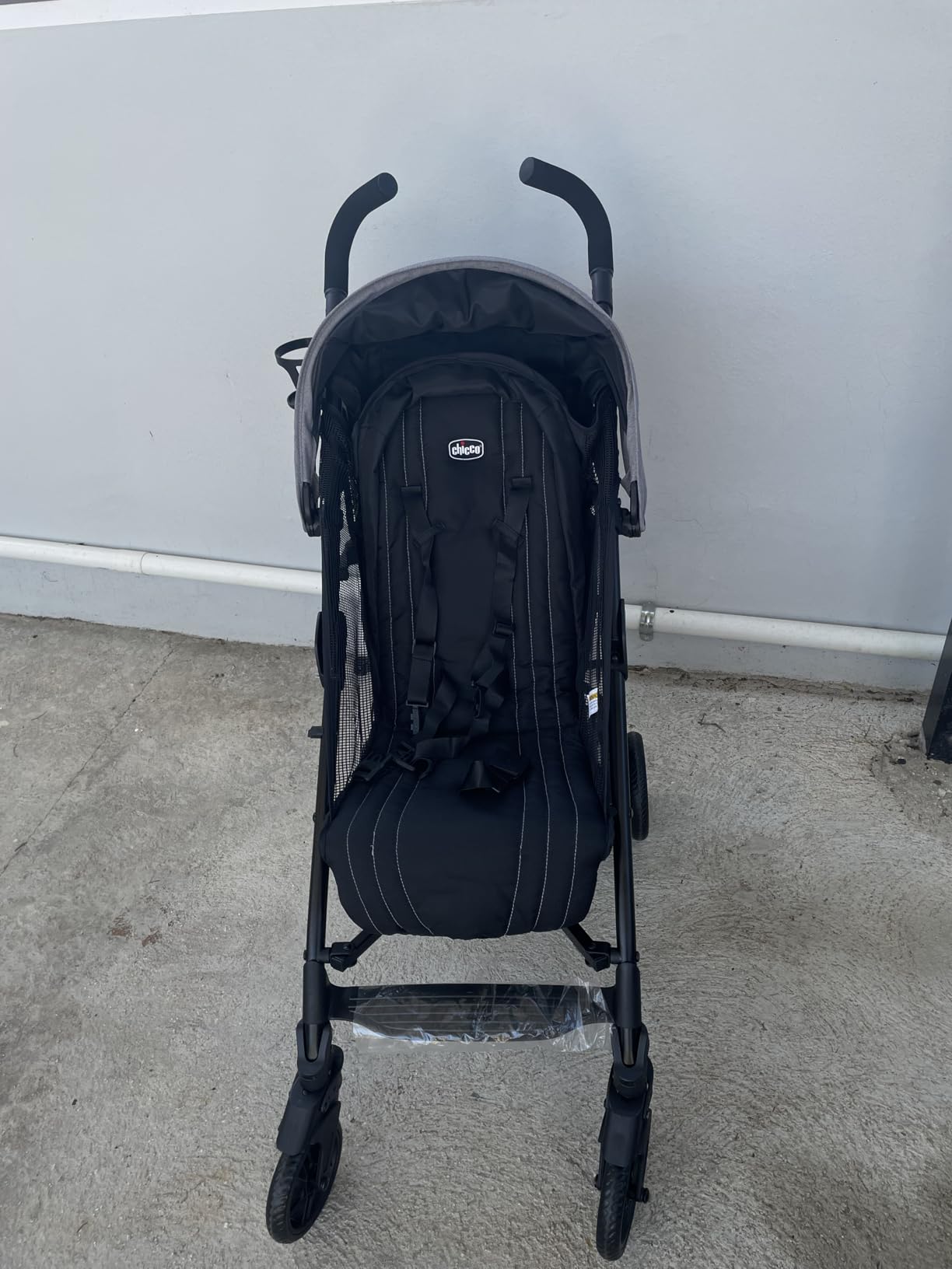 Chicco Liteway Stroller, Compact Fold Baby Stroller with Canopy, Lightweight Aluminum Frame Umbrella Stroller, for Use with Babies and Toddlers up to 40 lbs, Arctic/Blue customer photo 2