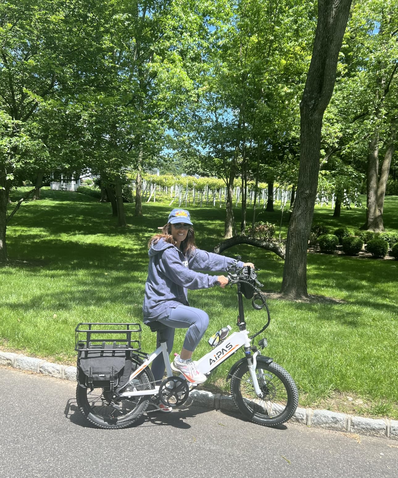 Aipas F3 Folding Electric Bike for Adults, 1500W Peak Motor, 62-Mile Range, 614Wh Battery, Lightweight Aluminum Frame & Full Suspension, 20