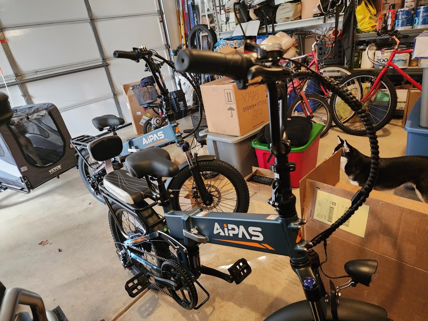 Aipas F3 Folding Electric Bike for Adults, 1500W Peak Motor, 62-Mile Range, 614Wh Battery, Lightweight Aluminum Frame & Full Suspension, 20