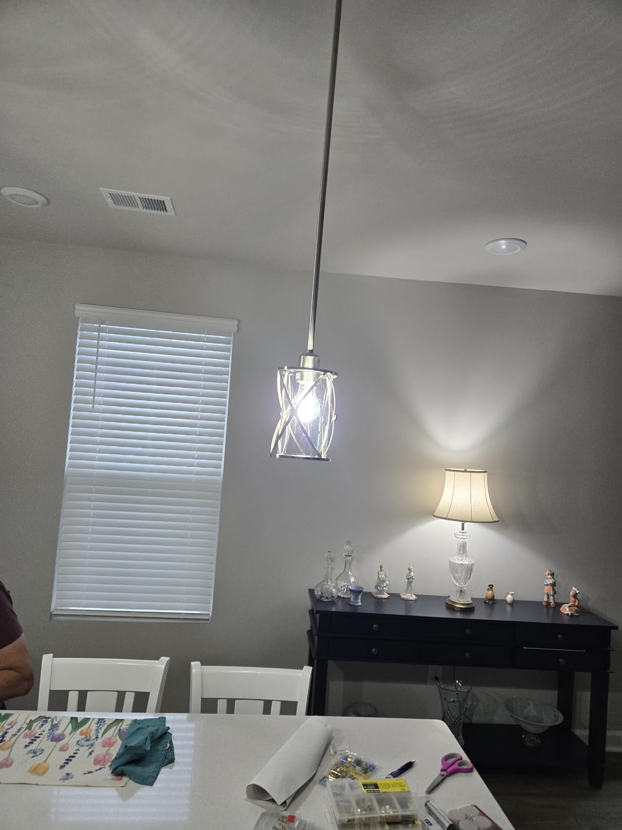 Glass Pendant Lights Kitchen Island 3 Pack, Black Kitchen Pendant Lighting Over Island with Rod, Modern Mini Hanging Light for Sink Dining Room, CH9176BK-3PK customer photo 2