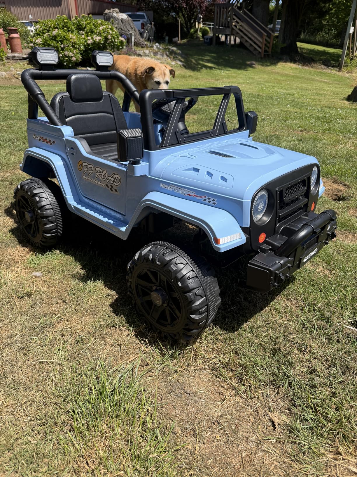 ARBELI 12V Ride On Truck Car with Remote Control, Kids Electric Vehicles with Bluetooth Music, Horn, 3 Speeds, 4 LED Lights, Soft Start, Ride on Toys for Toddler Boys & Girls (Black) customer photo 1