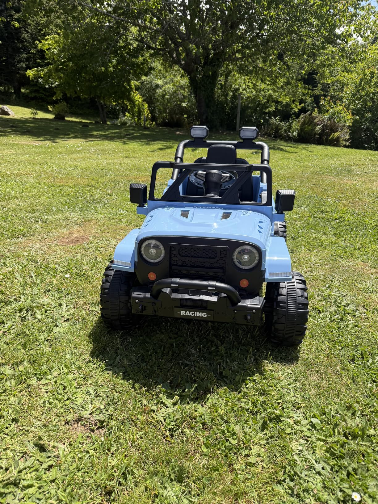 ARBELI 12V Ride On Truck Car with Remote Control, Kids Electric Vehicles with Bluetooth Music, Horn, 3 Speeds, 4 LED Lights, Soft Start, Ride on Toys for Toddler Boys & Girls (Black) customer photo 2