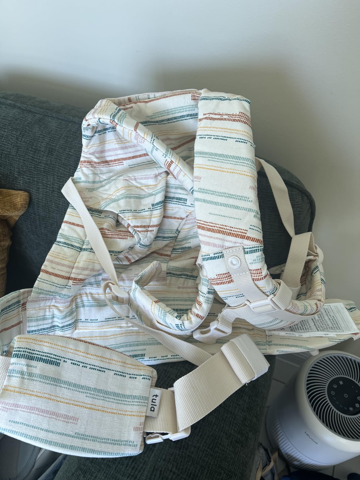 Baby Tula Explore Carriers - Breathable Baby Carrier Newborn to Toddler - Adjustable Toddler Carrier - Multiple Ergonomic Positions Front and Back - Ergonomic Fit for 7-45 lb - Mesh, Land Before customer photo 2