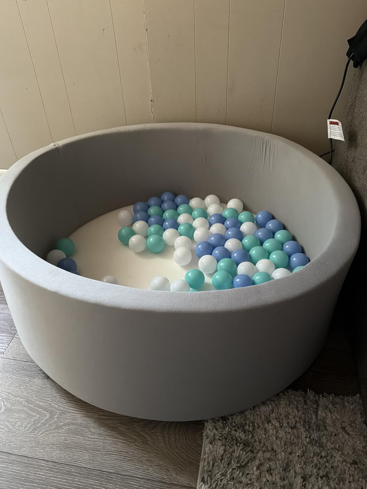 Zedachica Ball Pit for Toddlers 35.43''x11.81 Baby Ball Pits Soft Memory Foam Ball Pit Round Kids Ball Pit Indoor Game Kids Play Ball Pool Ideal Gift for Girls and Boys (Grey, NO Balls) customer photo 1