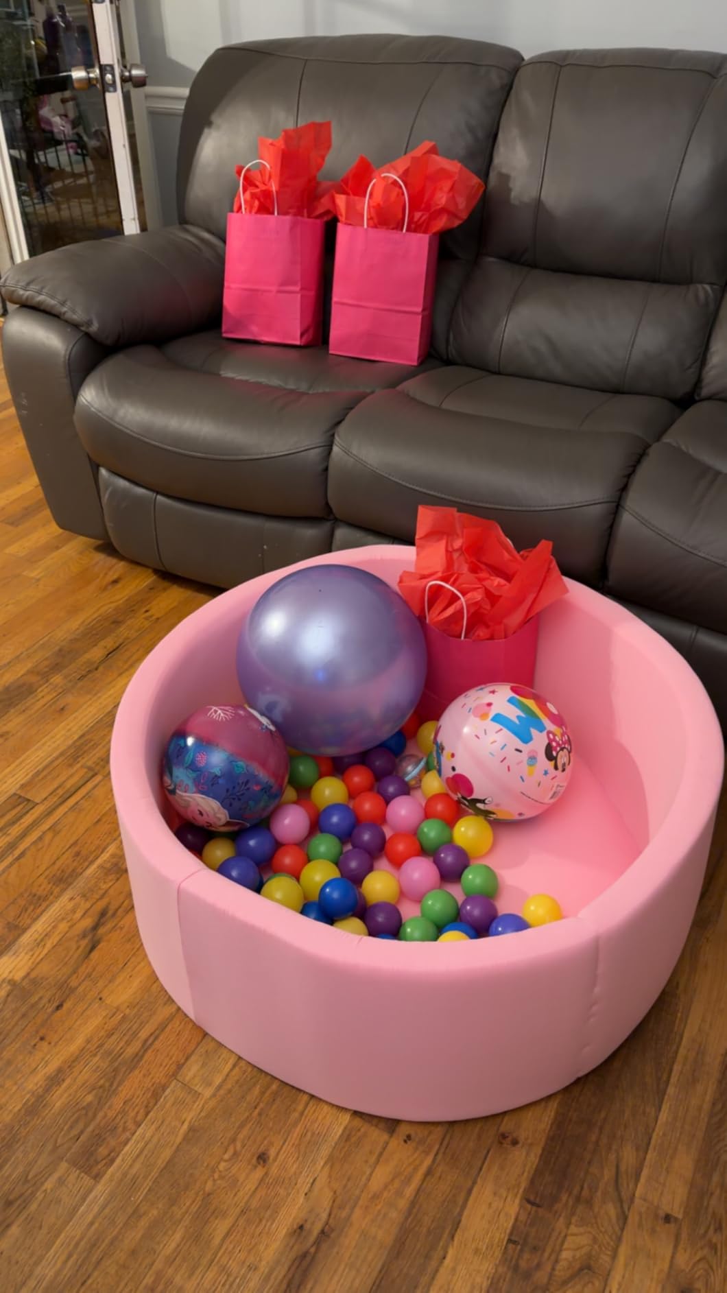 Zedachica Ball Pit for Toddlers 35.43''x11.81 Baby Ball Pits Soft Memory Foam Ball Pit Round Kids Ball Pit Indoor Game Kids Play Ball Pool Ideal Gift for Girls and Boys (Grey, NO Balls) customer photo 2