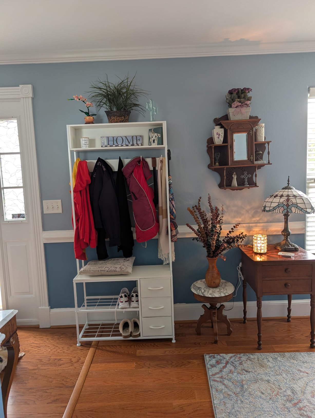 Lulive Hall Tree with Bench and Shoe Storage, 31.5