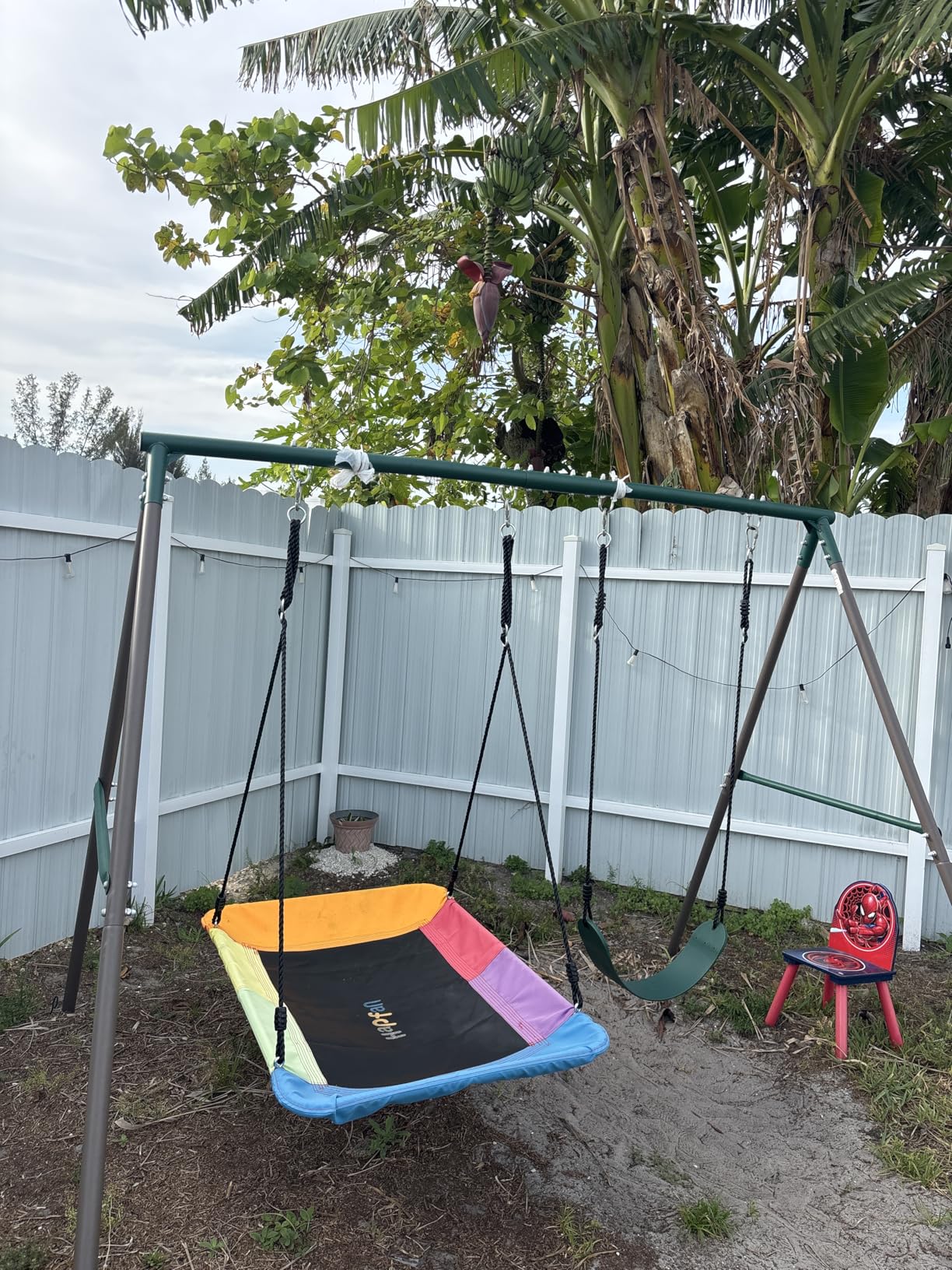 Hapfan Swing Sets for Backyard with 45