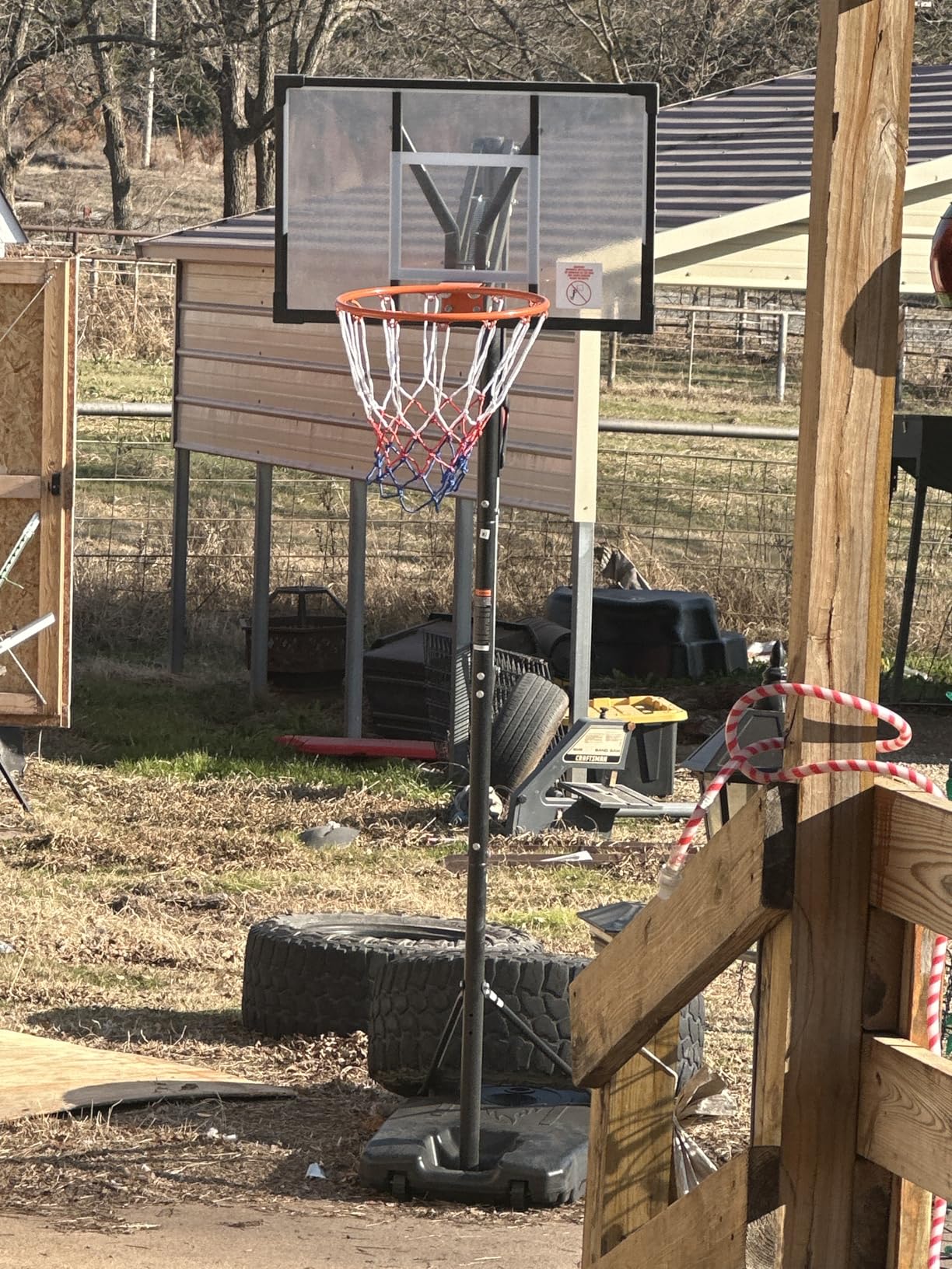 Basketball Hoop Outdoor, 8.5ft Height Adjustable Portable Hoops & Goals with HDPE Backboard and Wheels for Kids/Teens/Adults Backyard, Outdoor, Driveway customer photo 1