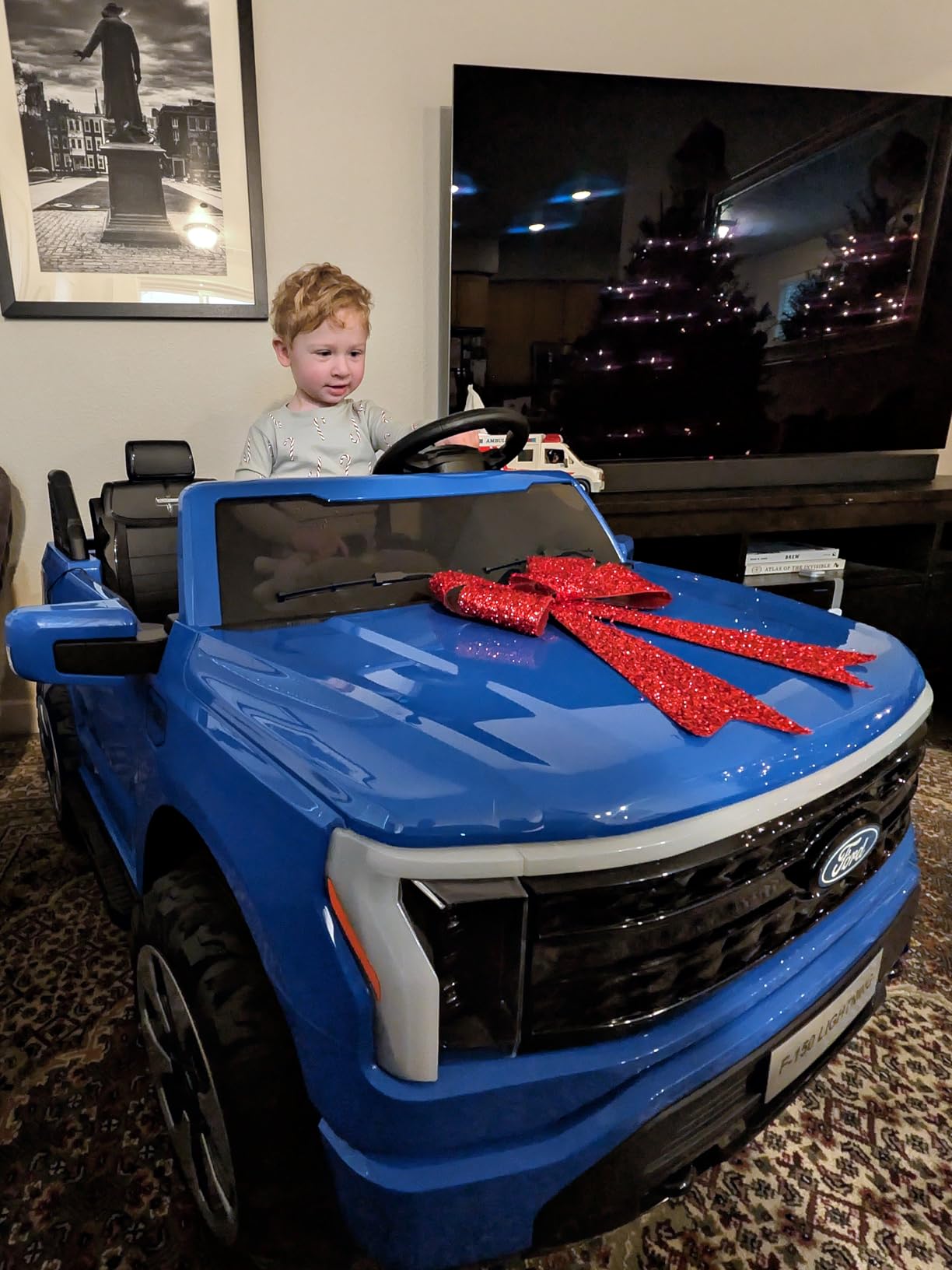 Best Choice Products Licensed Ford F-150 Lightning Truck Kids 24V 2-Seater Electric Ride On Car Toy w/ 132lb Weight Capacity, Parent Control - White customer photo 2