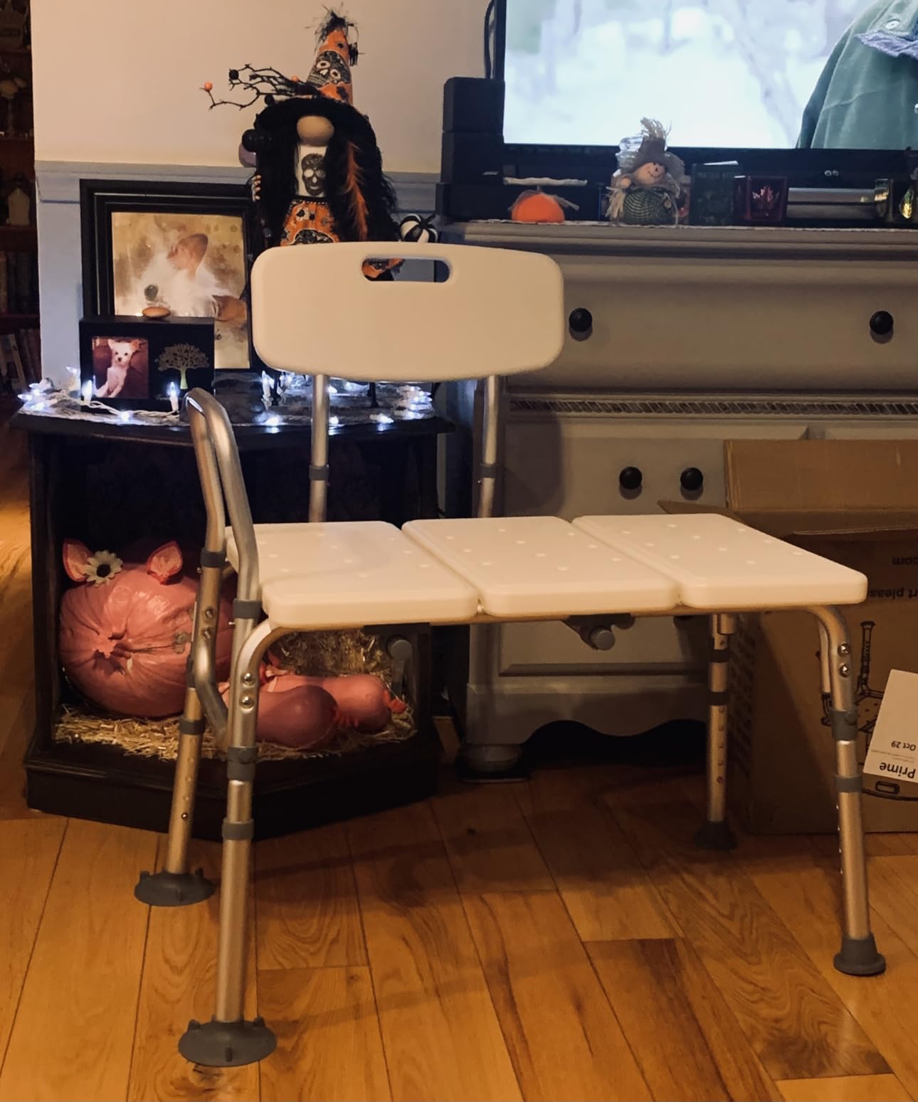 Medical King Transfer Bench MK7140 - Bathtub Shower Chair, Adjustable Height, Holds Up to 400 Lbs, White, Plastic customer photo 1