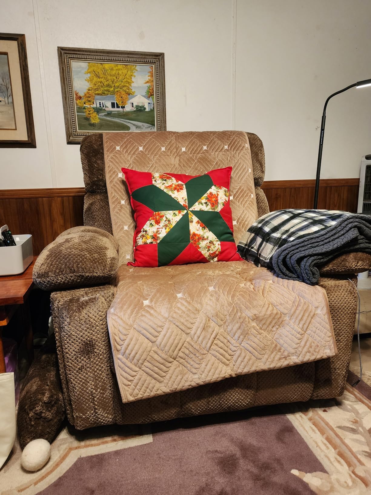 Oversized Power Lift Recliner Chair with Adjustable Headrest for Elderly, Dual Motor Lay Flat Recliner Chair with USB Port, Type C, Big and Tall Recliner with Massage & Heat, Cup Holders, Arm Storage, Brown customer photo 1