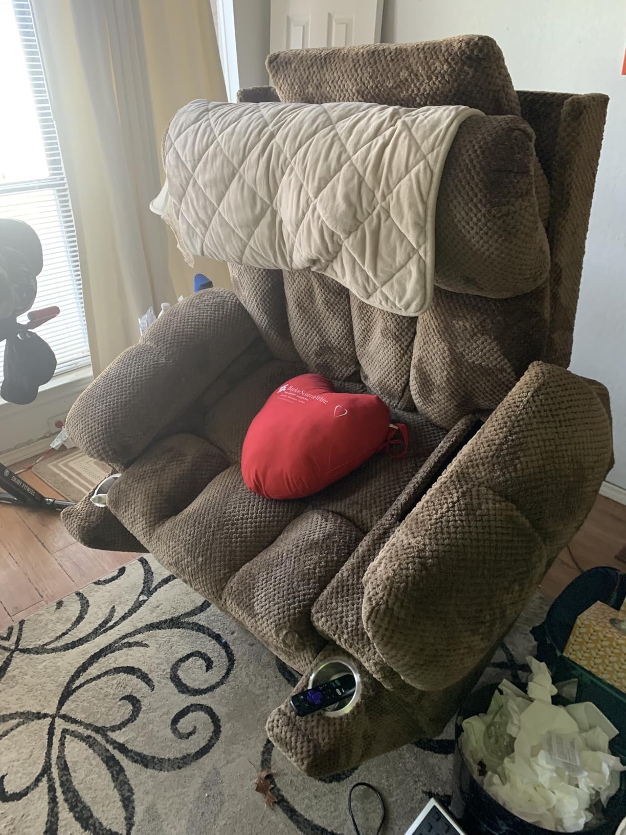 Oversized Power Lift Recliner Chair with Adjustable Headrest for Elderly, Dual Motor Lay Flat Recliner Chair with USB Port, Type C, Big and Tall Recliner with Massage & Heat, Cup Holders, Arm Storage, Brown customer photo 2