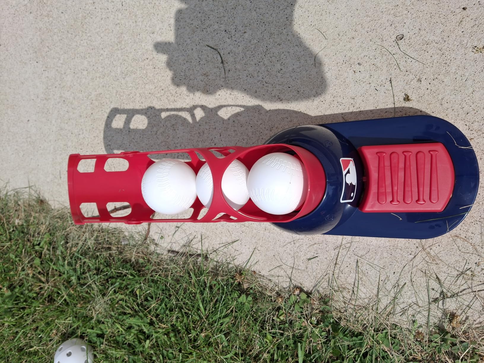 Franklin Sports Kids Baseball Pitching Machine - Pop A Pitch Batting Machine with Youth Bat + 3 Plastic Balls - Boys + Girls Toy customer photo 2
