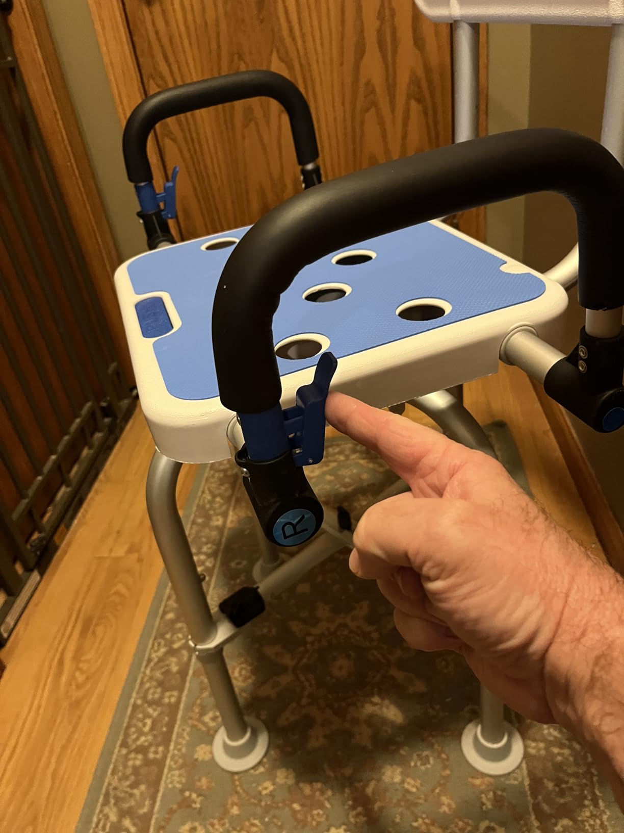 Swivel Shower Chair with Arms and Back Heavy Duty 500 lbs for Seniors Elderly Disabled or Bariatric Adults Bench Seat for Inside Shower Stall and Bathroom Bath Tub Seats Adjustable Stool customer photo 2