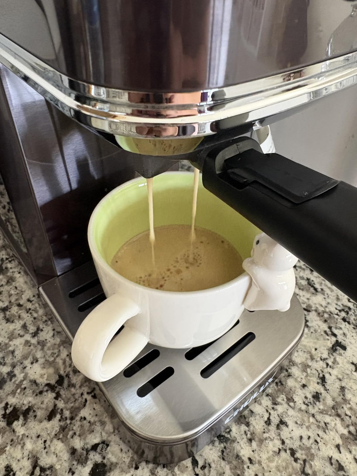 CHULUX Slim Espresso Machine with Milk Frother, 20 Bar Professional Italian Pump Espresso Coffee Machine for Home Cappuccino & Latte Maker, Stainless Steel, Creamy customer photo 1