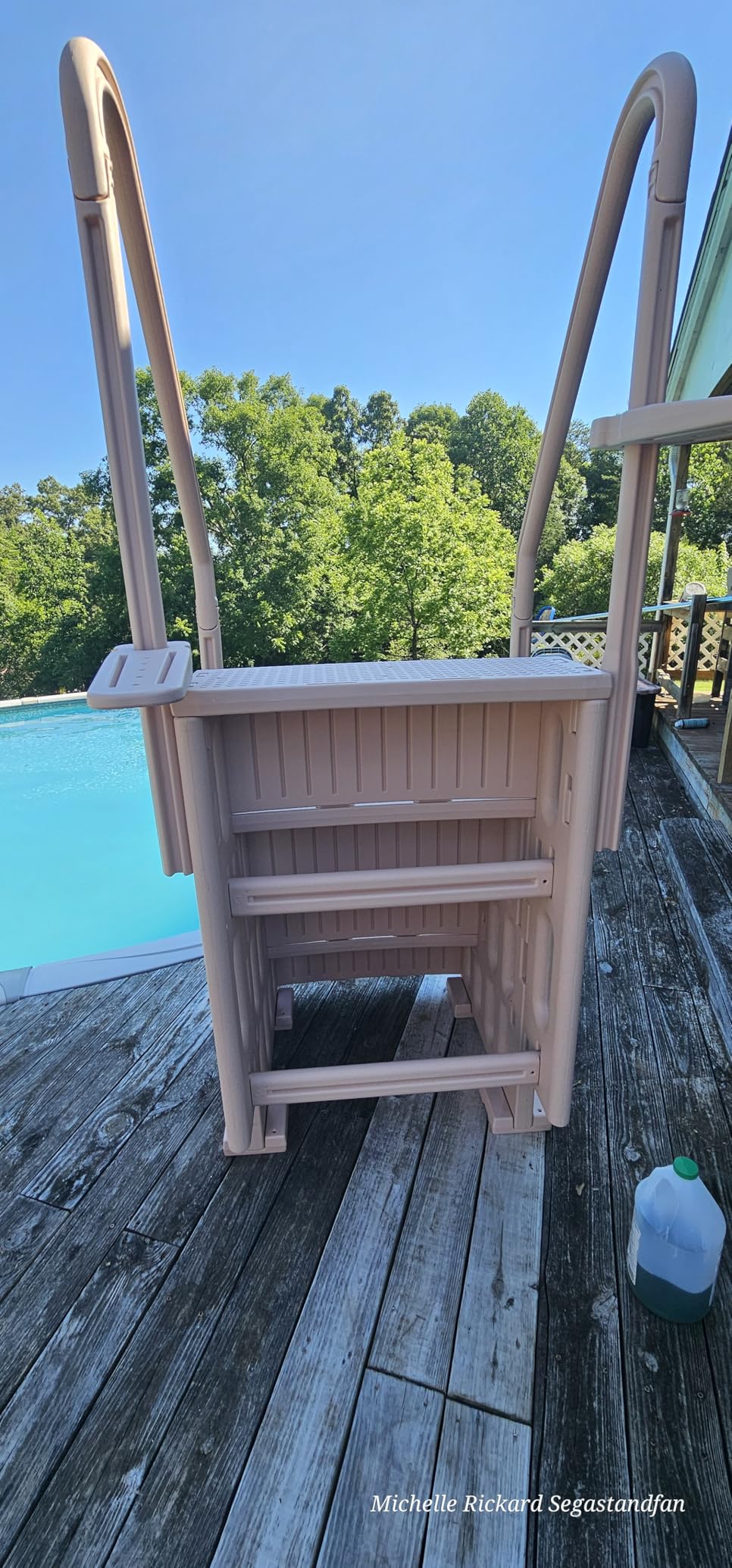 VEVOR Swimming Pool Ladder, 4-Step Double Handrails Stairs with Non-Slip Heavy Duty Steps, 400 lbs Capacity, for 48-54 in Above-Ground Pools customer photo 2